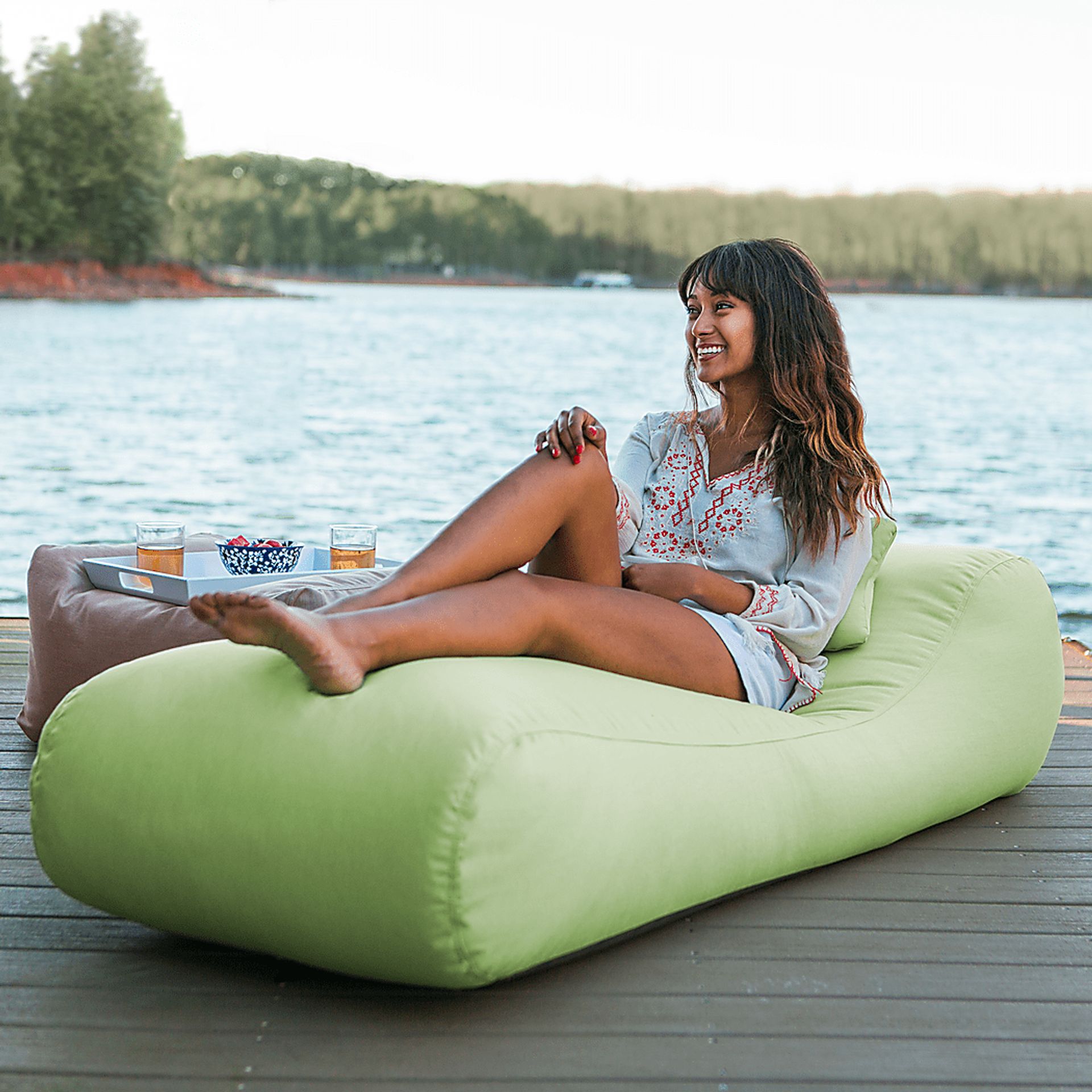 Kids Lax Time Lime Indoor/Outdoor Bean Bag - Image 4