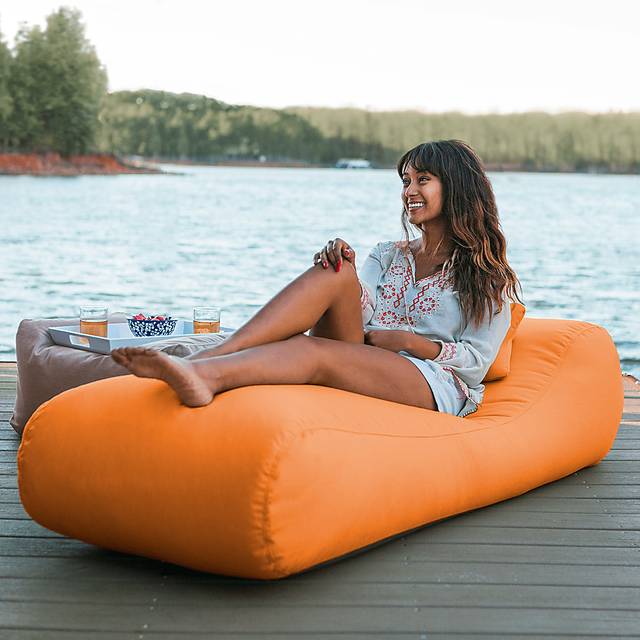 Kids Lax Time Orange Indoor/Outdoor Bean Bag - Thumbnail - Image 4