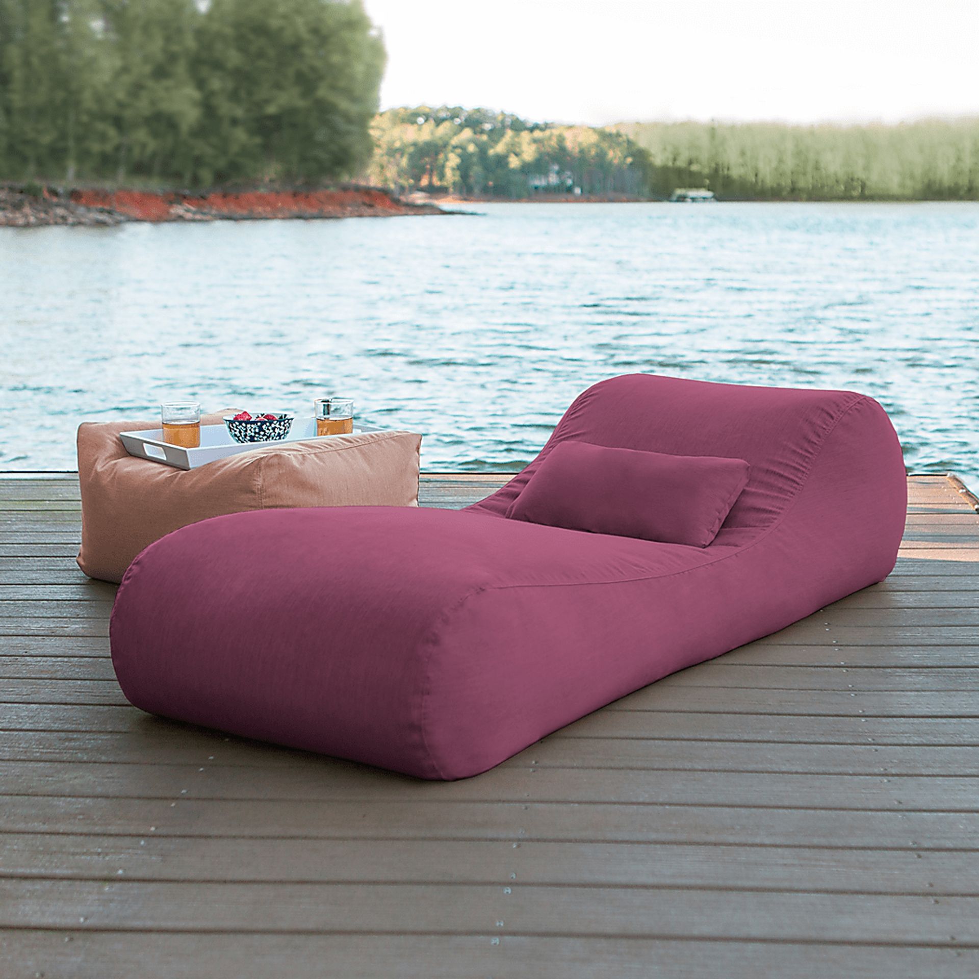 Kids Lax Time Purple Indoor/Outdoor Bean Bag - Image 2