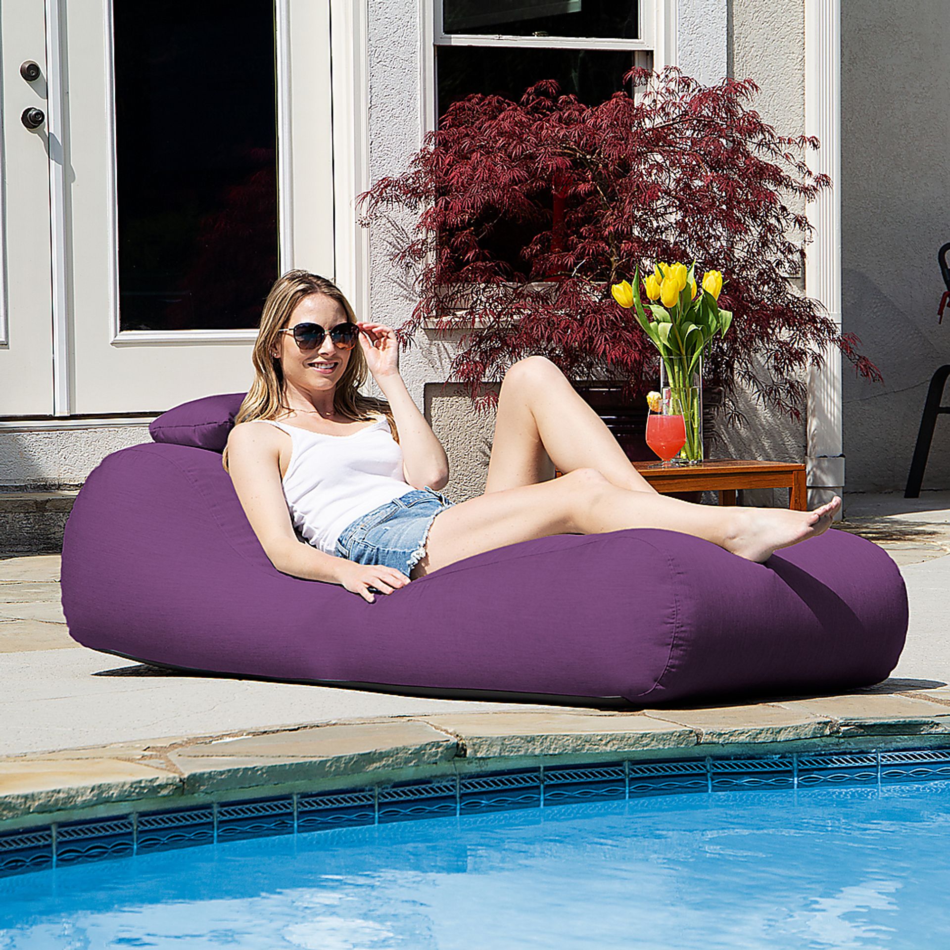 Kids Lax Time Purple Indoor/Outdoor Bean Bag - Image 5