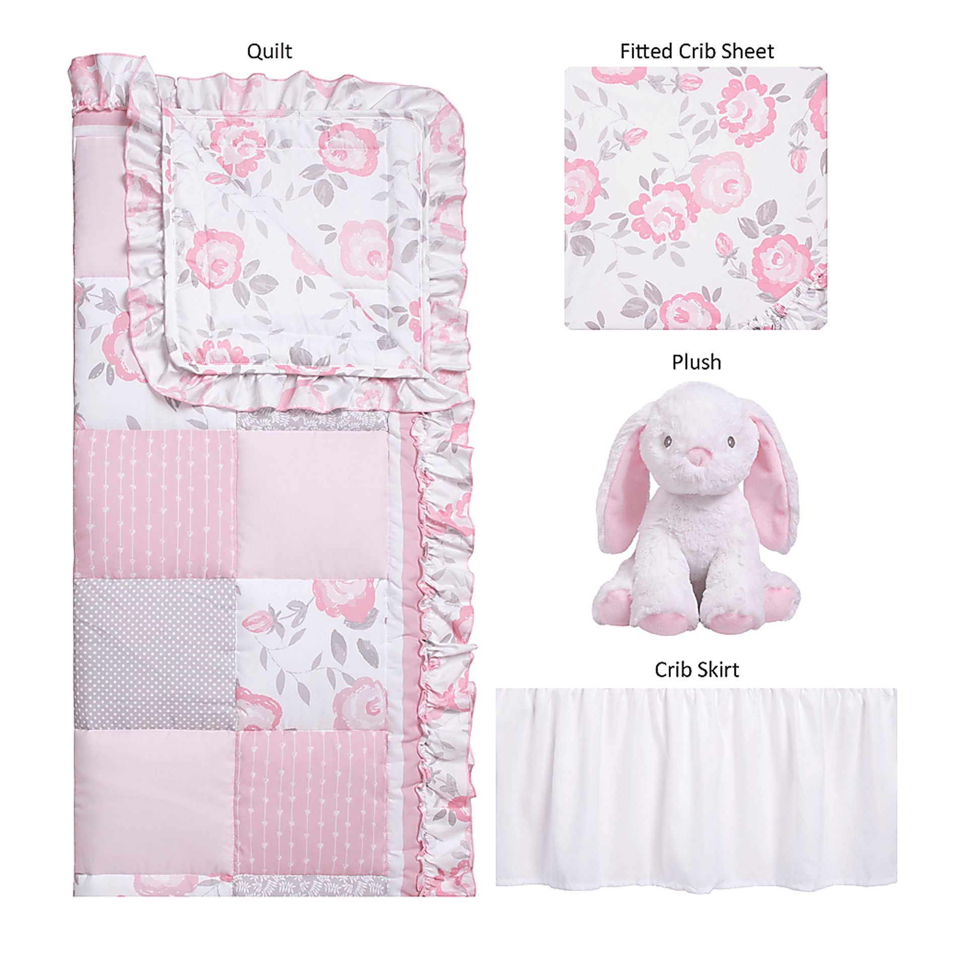 Kids Leire Pink 4 Pc Baby Bedding Set - Image 2