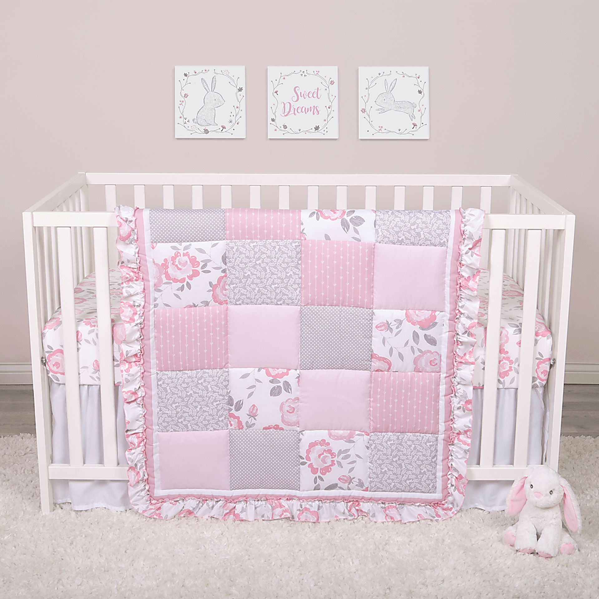 Kids Leire Pink 4 Pc Baby Bedding Set - Image 1