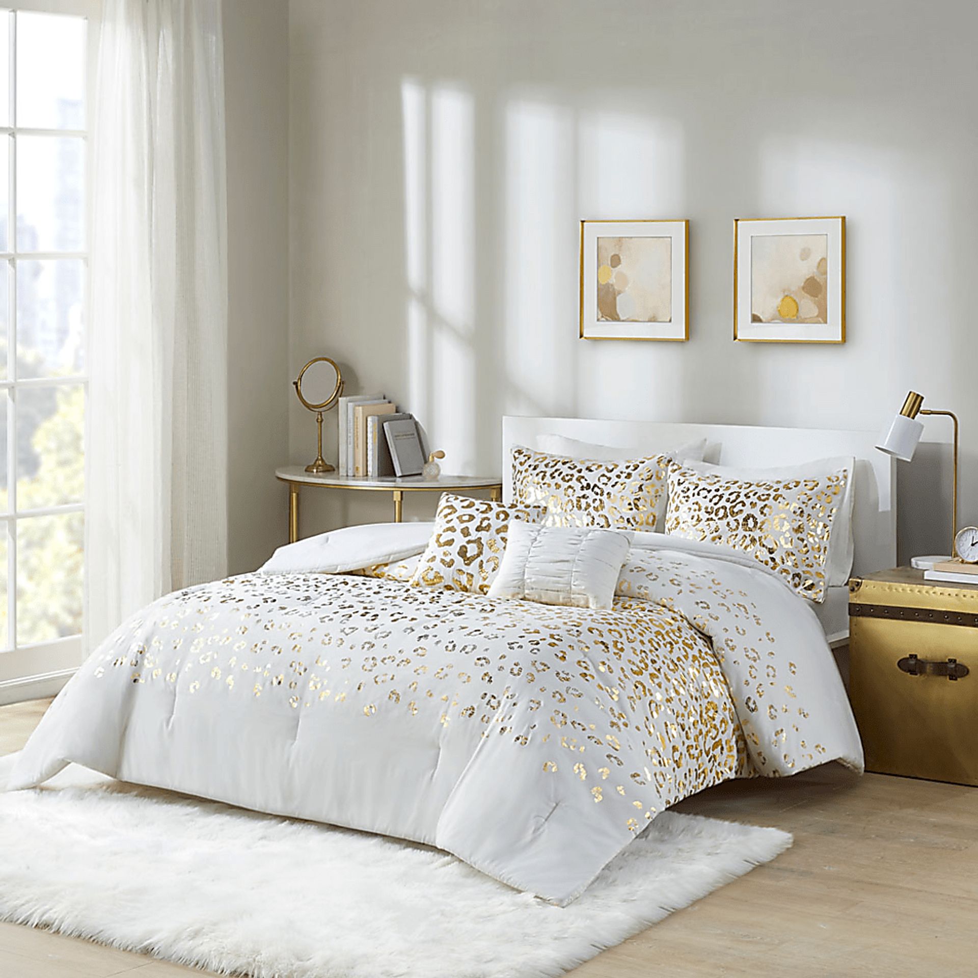 Kids Leopard Chic Ivory Twin XL Comforter Set - Image 11