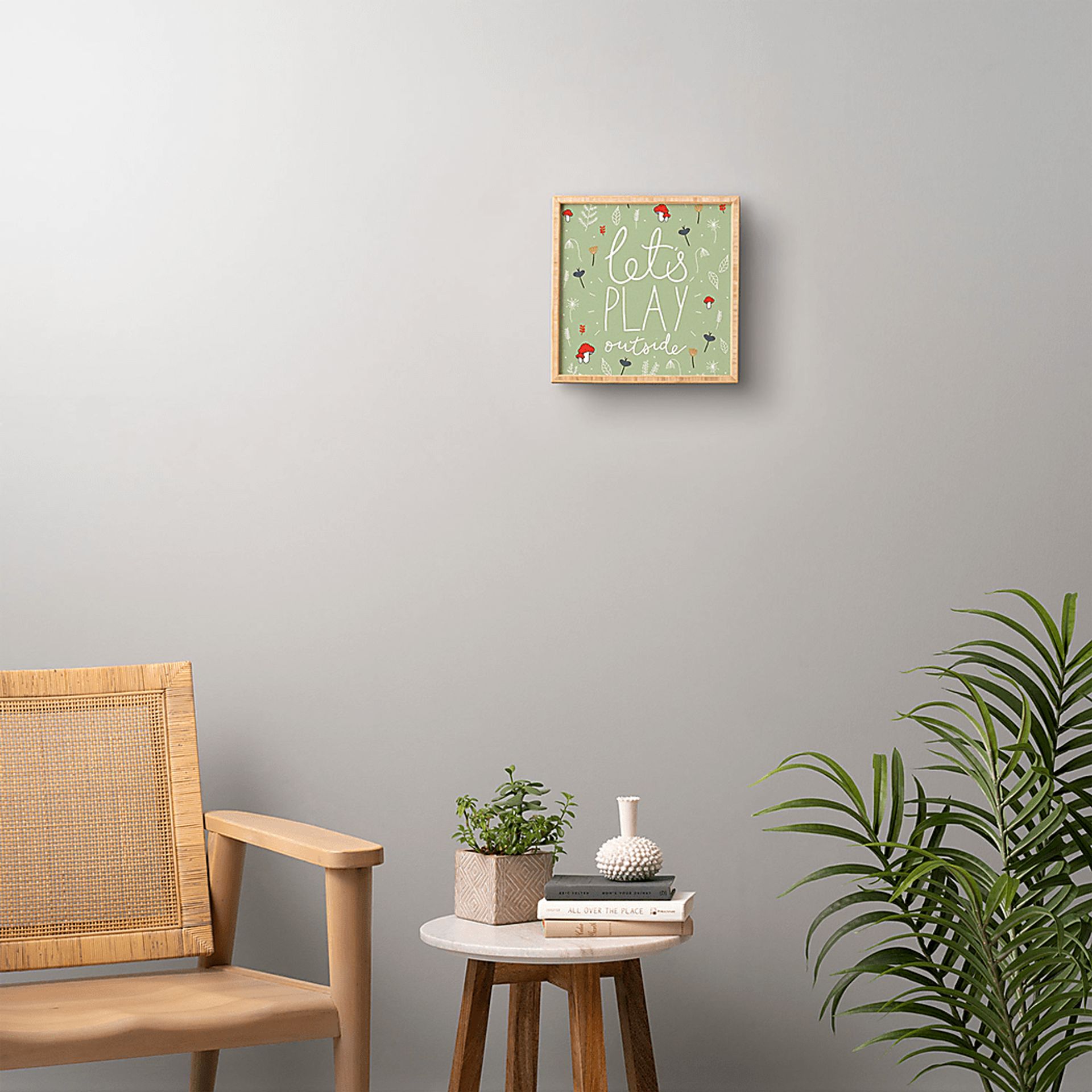 Kids Lets Play Outside Green Wall Art - Image 2