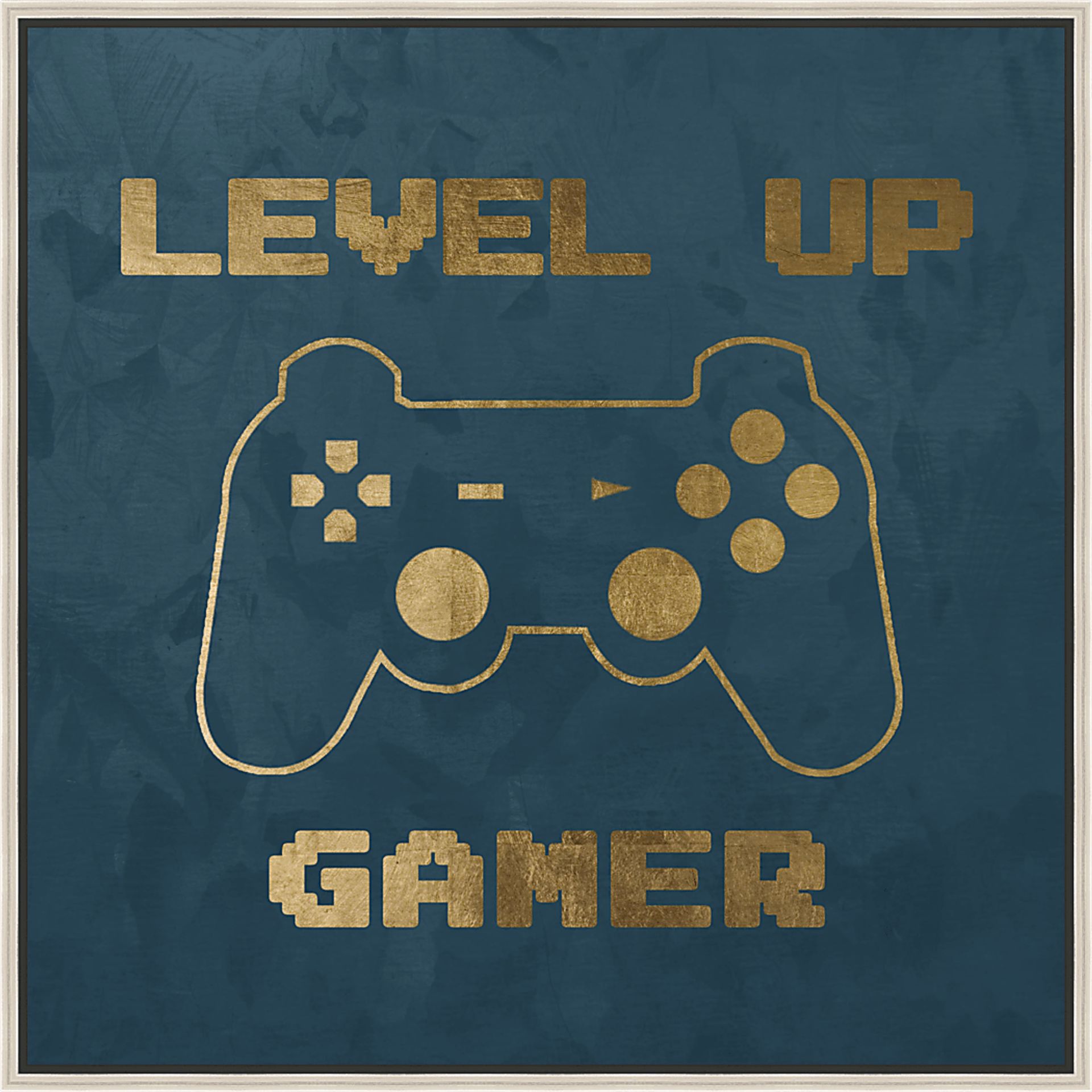 Kids Level Gamer Blue Medium Wall Art - Image 1