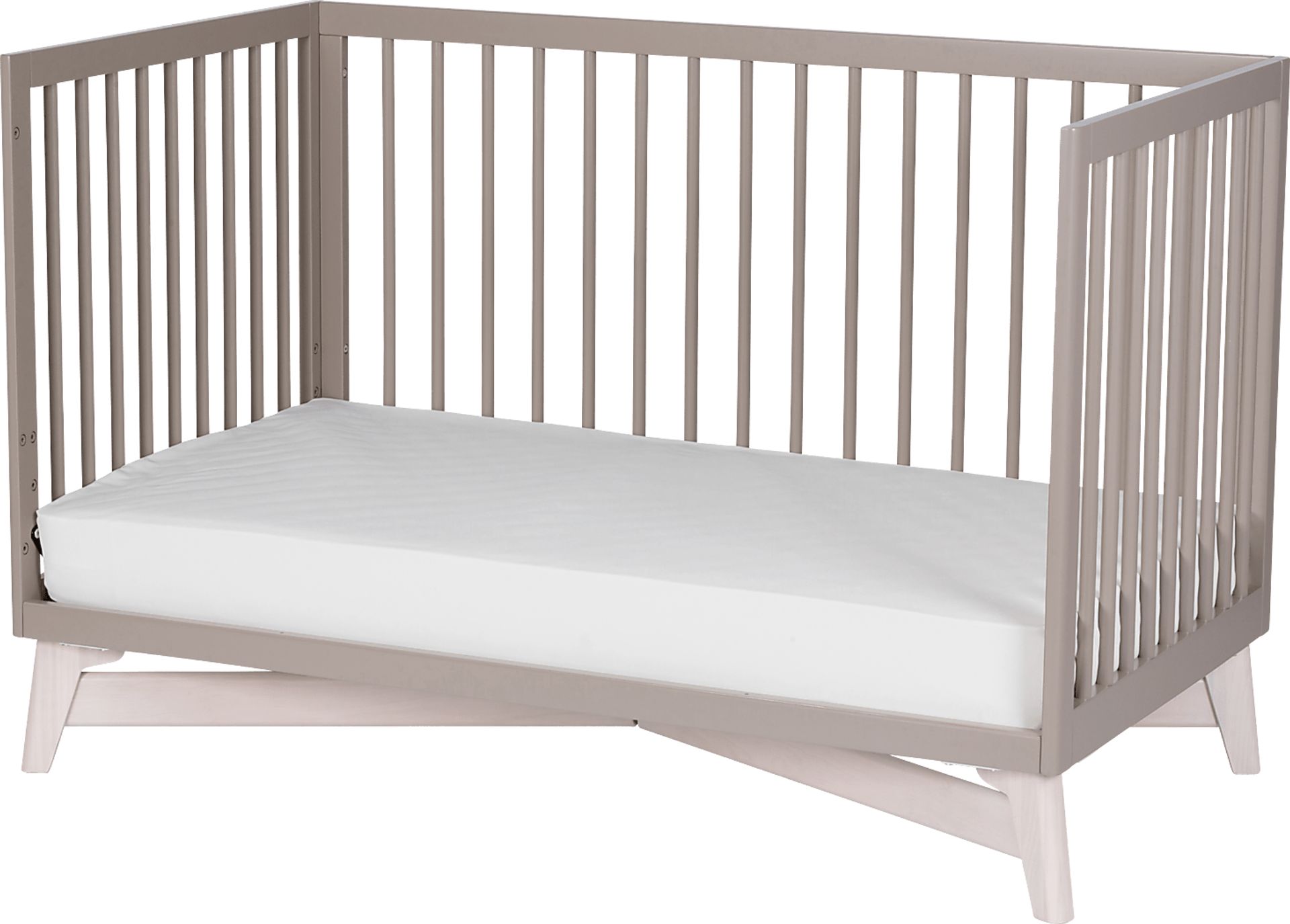 Kids Levia Taupe/Washed Convertible Crib - Image 11