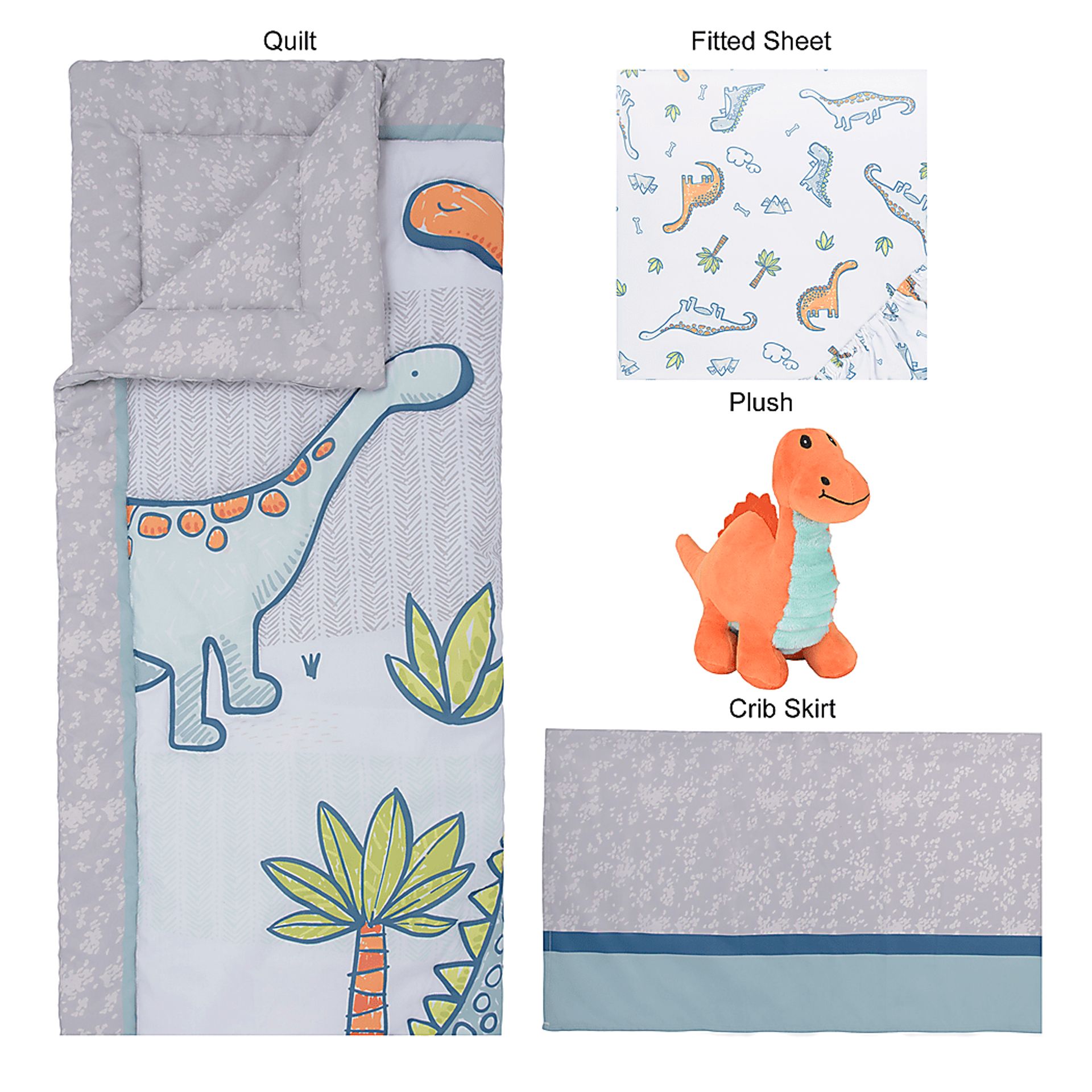 Kids Leyre Gray 4 Pc Baby Bedding Set - Image 2