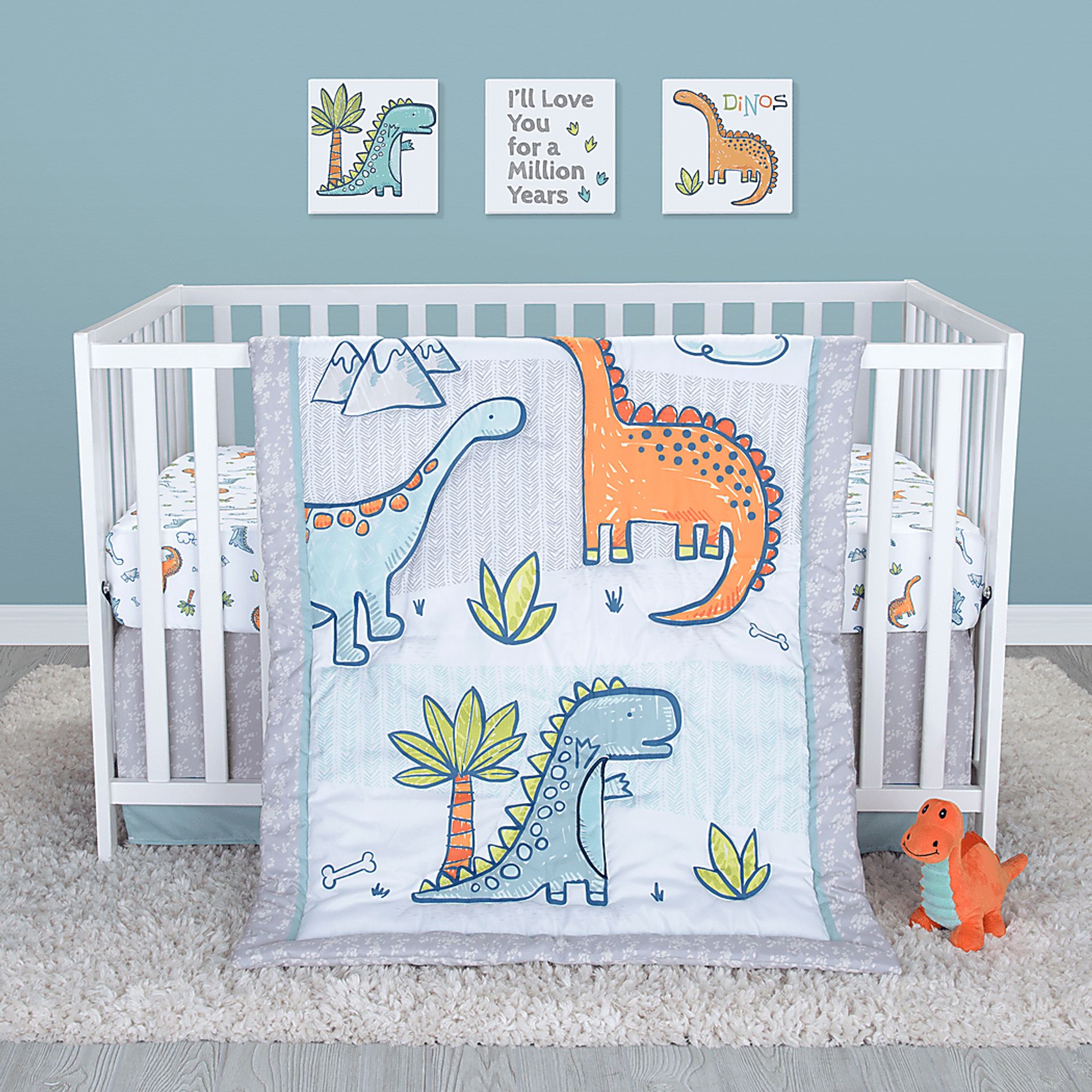 Kids Leyre Gray 4 Pc Baby Bedding Set - Image 1