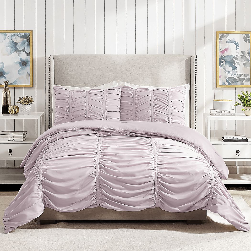 Liesle Purple Twin Comforter Set