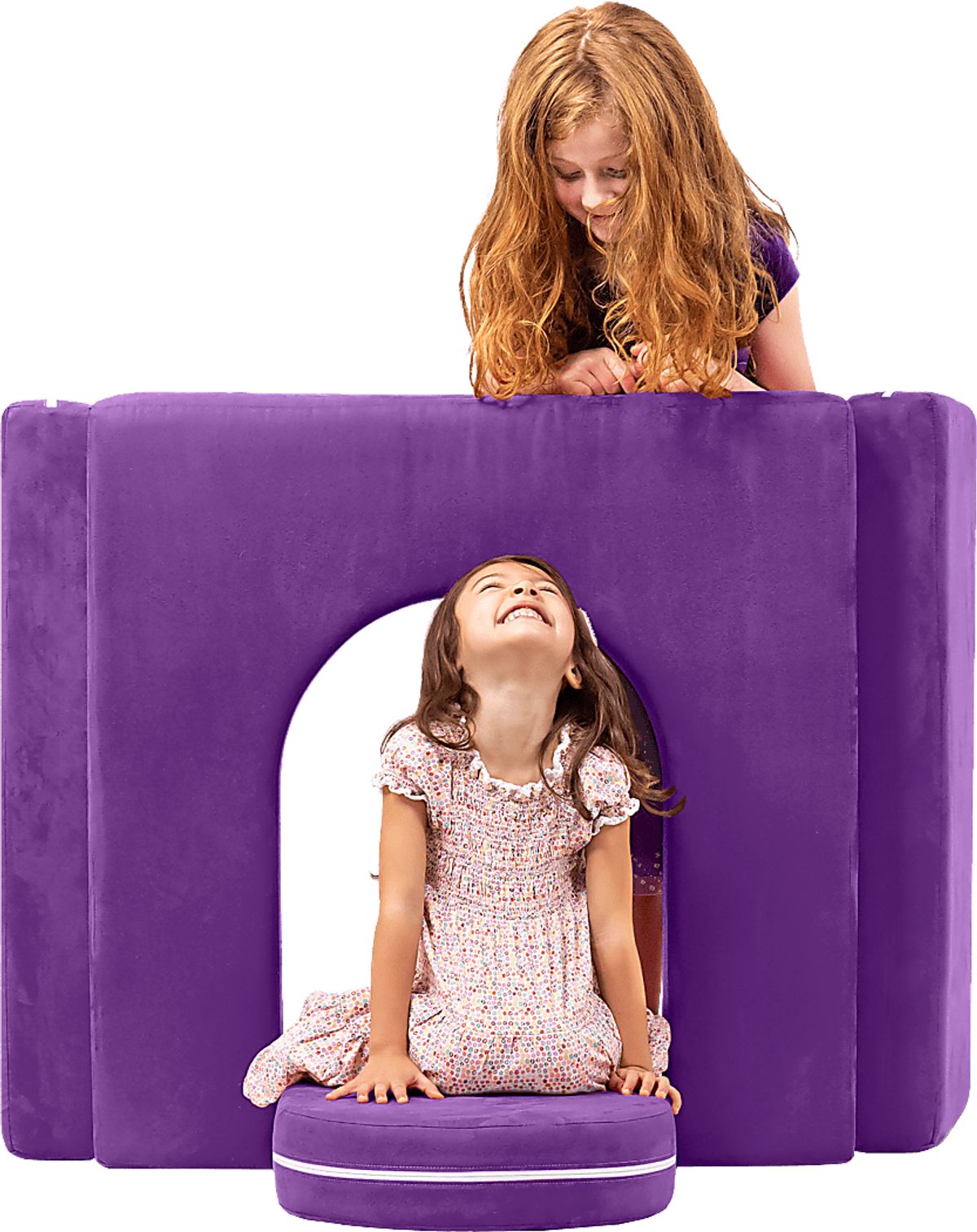 Liezel Purple Red Polyester Fabric Castle Playset Rooms to Go