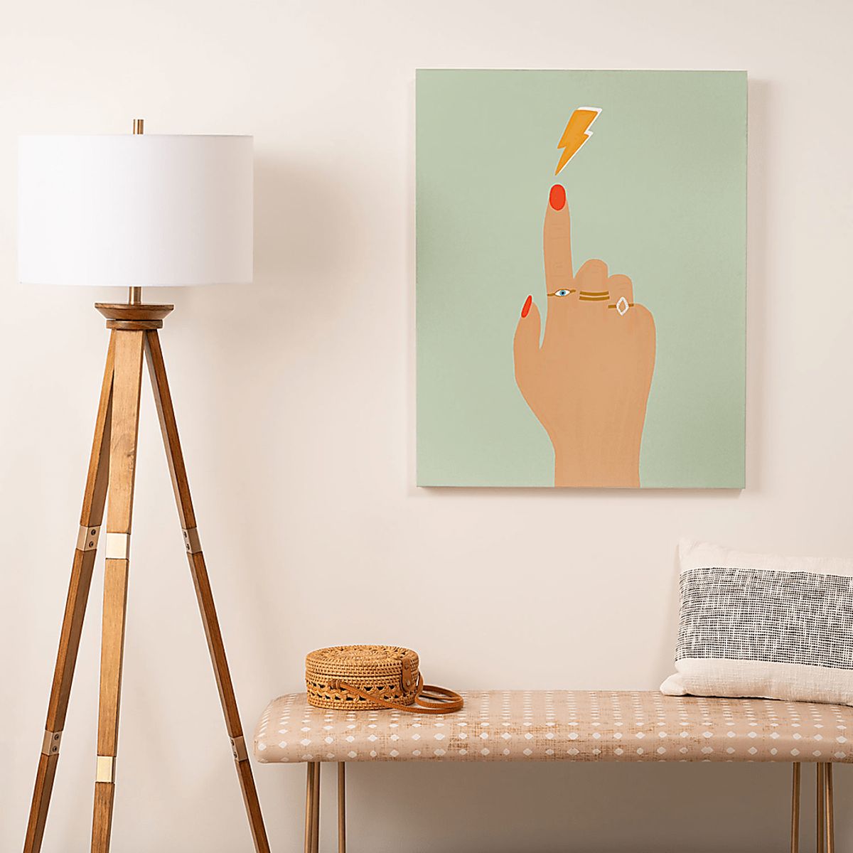 Lightning Touch Green Artwork | Rooms to Go