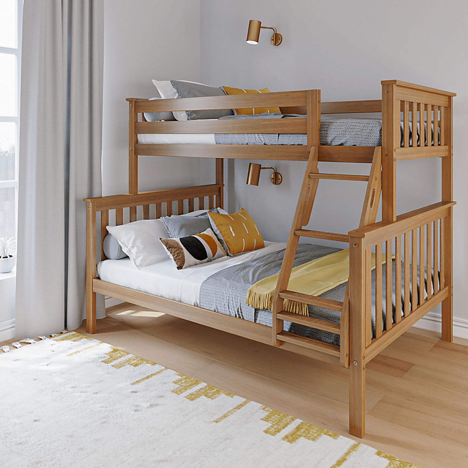 Kids Lilose II Pecan Twin/Full Bunk Bed - Image 2