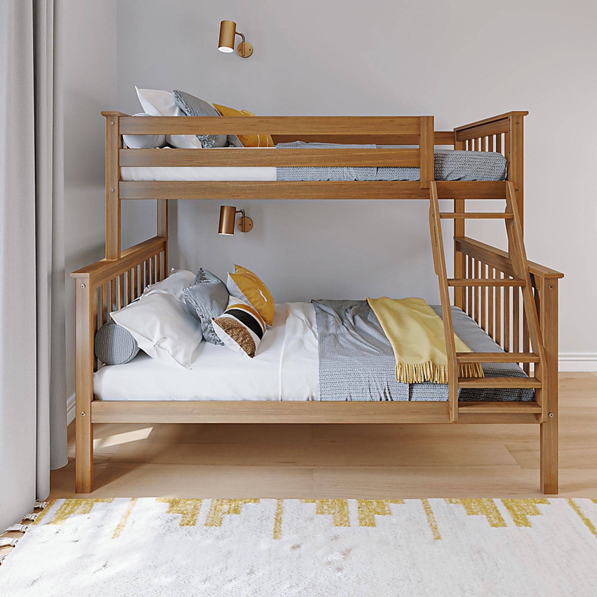 Kids Lilose II Pecan Twin/Full Bunk Bed - Image 3