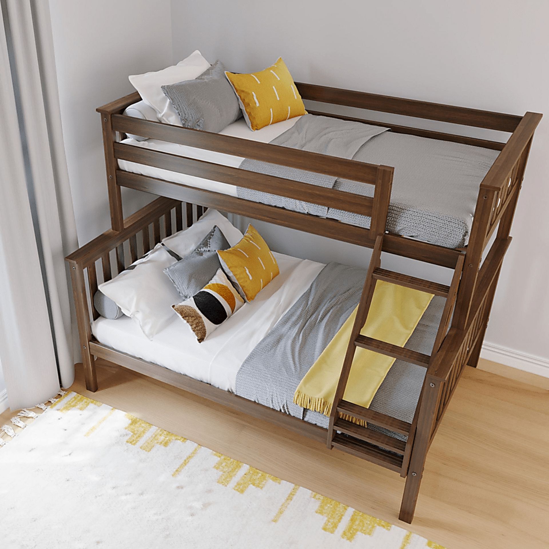 Kids Lilose II Walnut Twin/Full Bunk Bed - Image 2