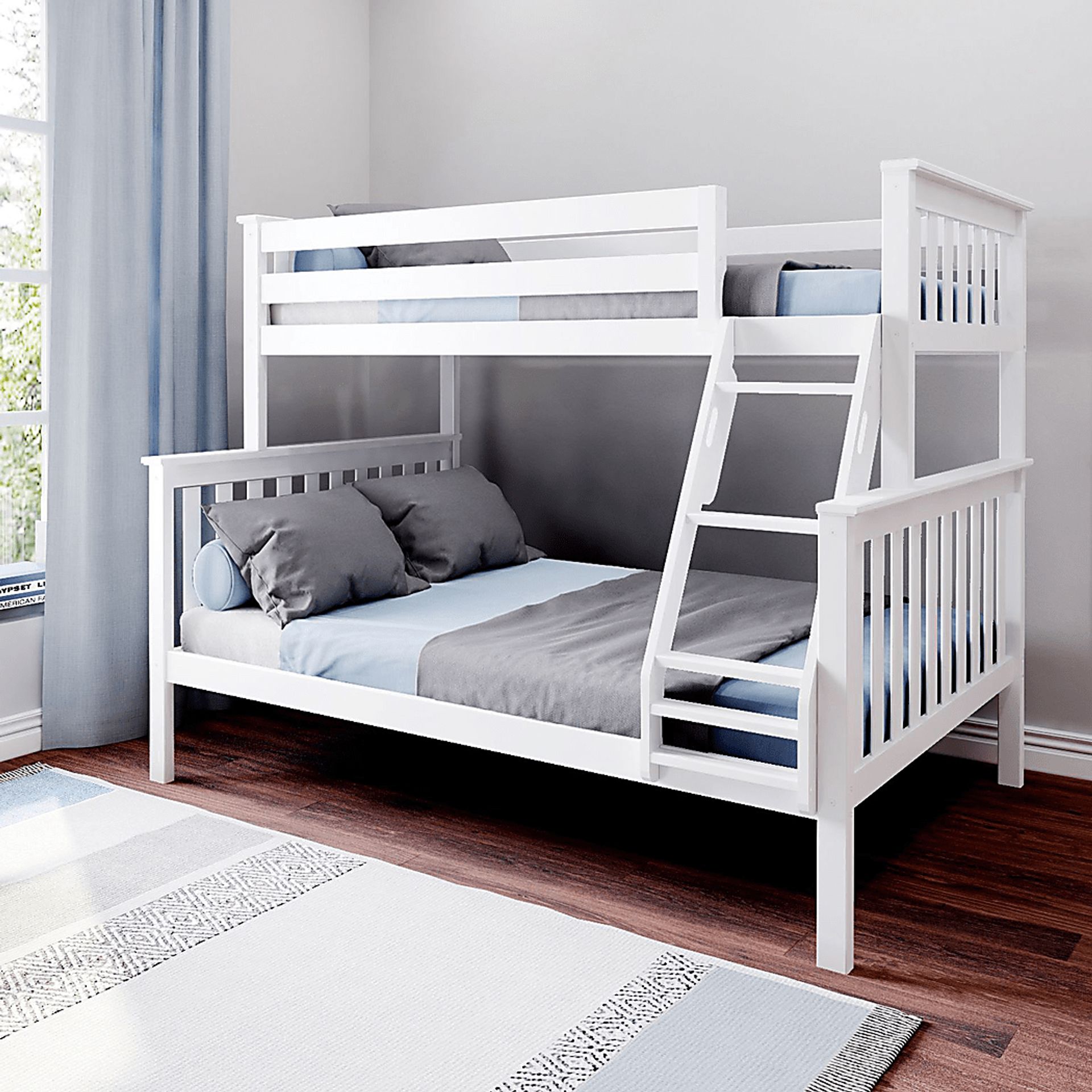 Kids Lilose II White Twin/Full Bunk Bed - Image 2