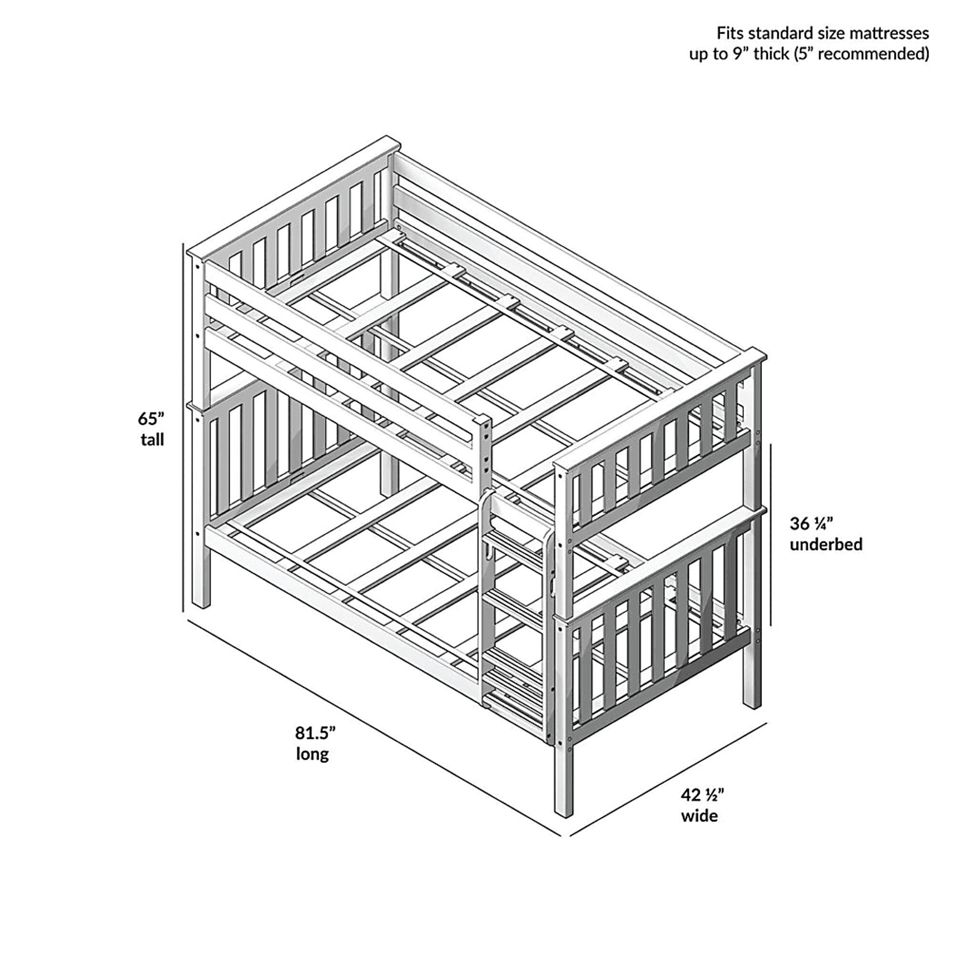 Kids Lilose III Natural Full/Full Bunk Bed - Image 3