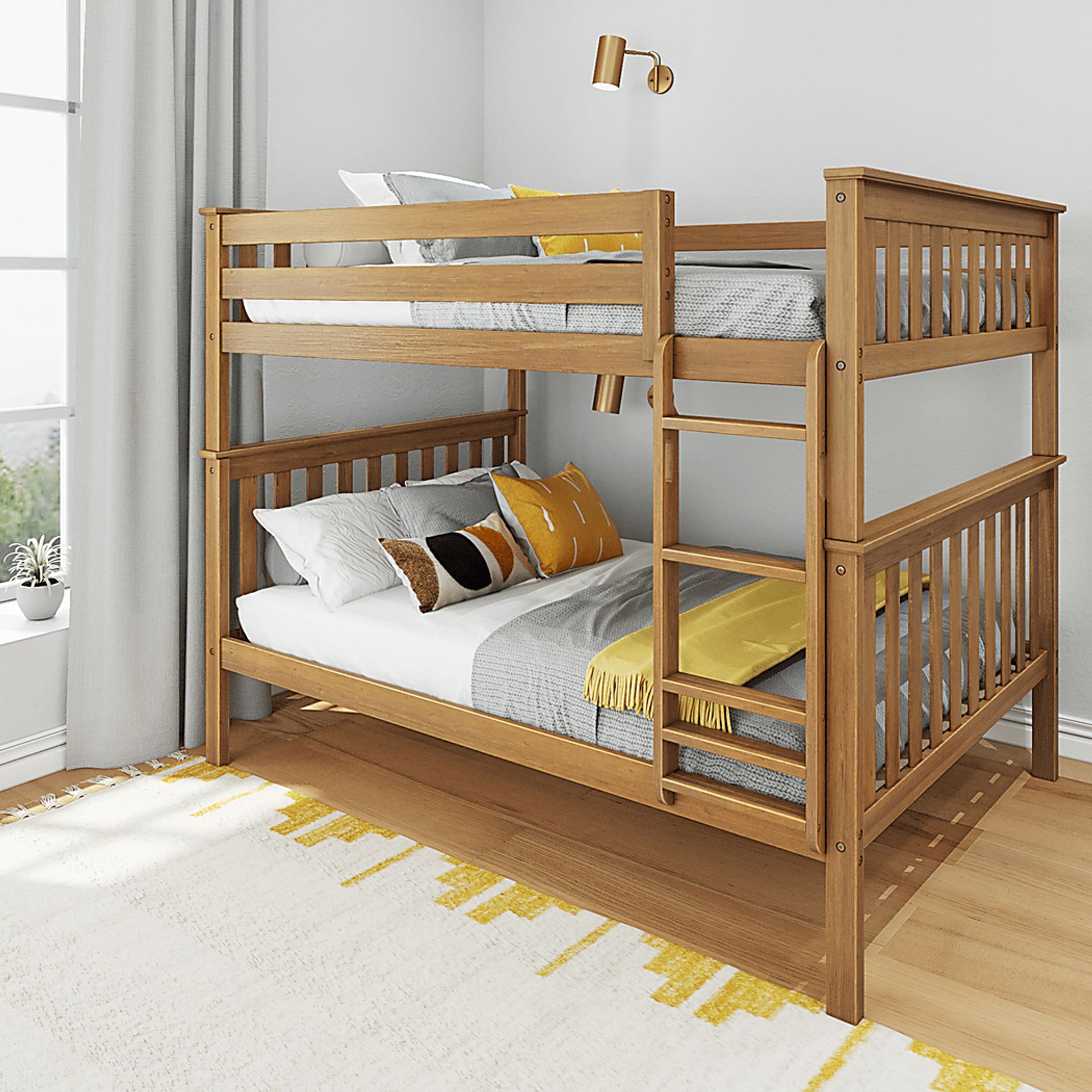 Kids Lilose III Pecan Full/Full Bunk Bed - Image 2