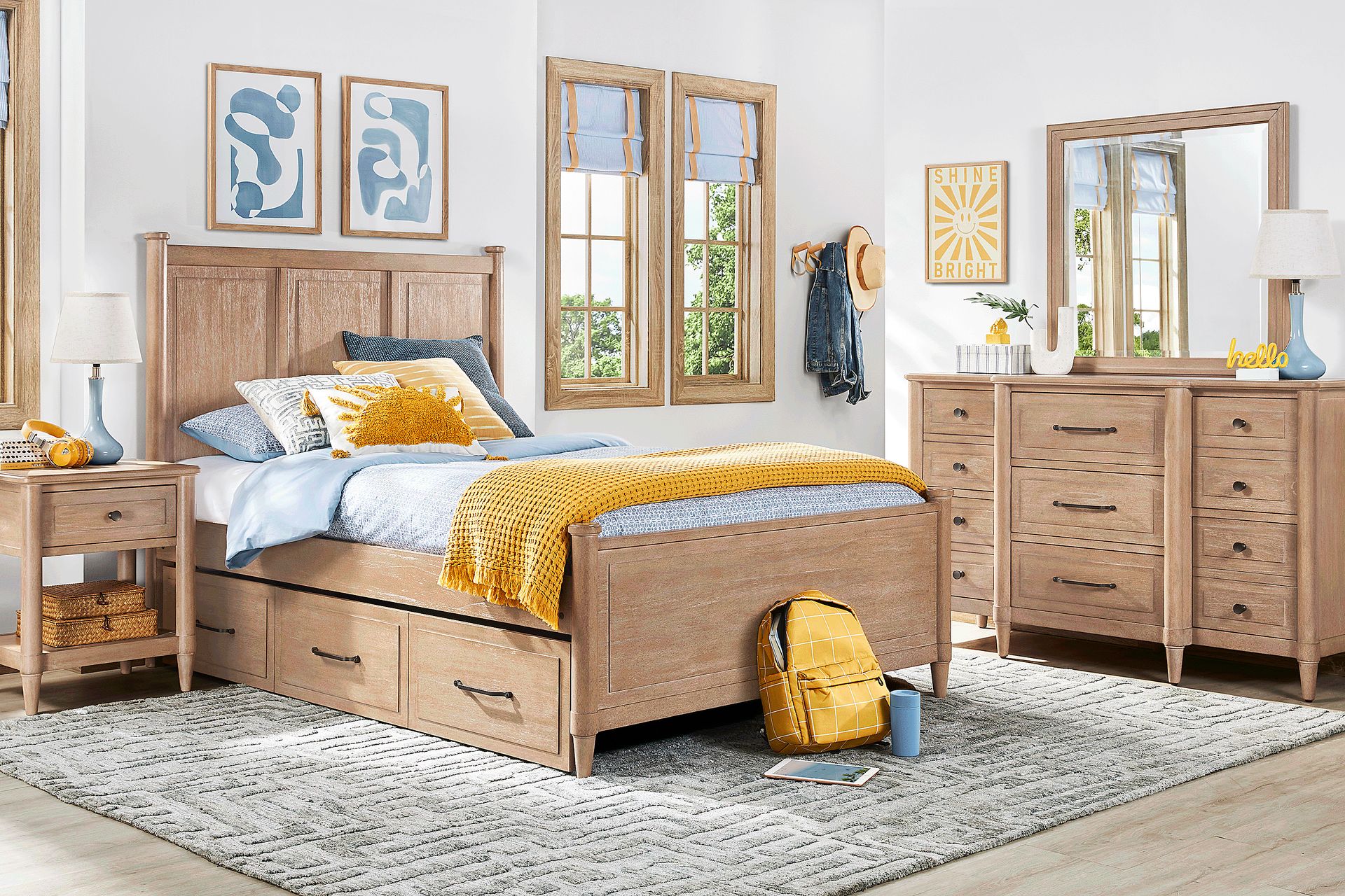 Kids Lindbrook Sand Full Panel Bed - Image 2
