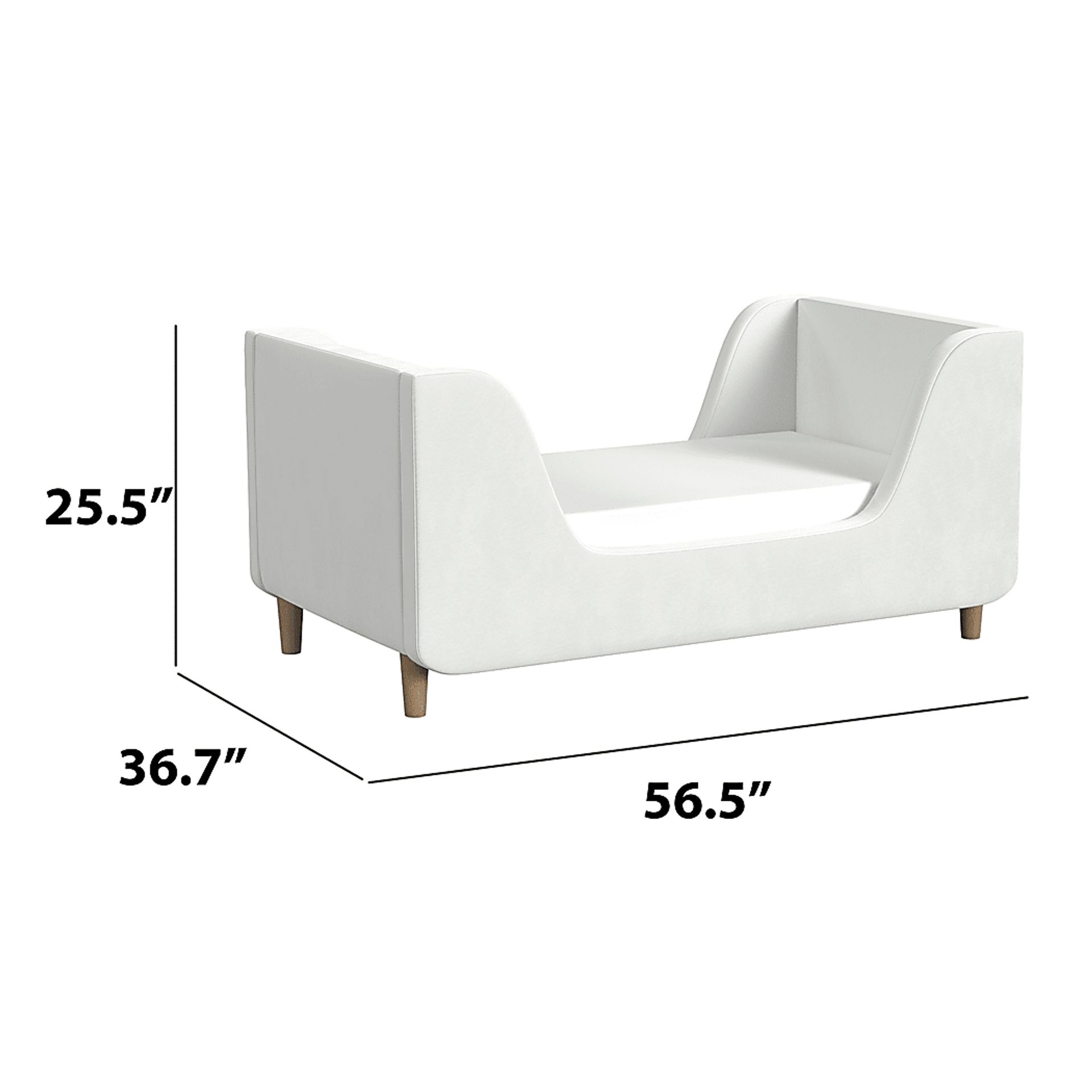 Kids Lirik White Toddler Bed - Image 3