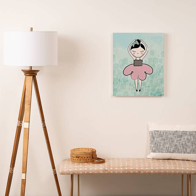 Kids Little Ballerina I Blue Artwork - Thumbnail - Image 2