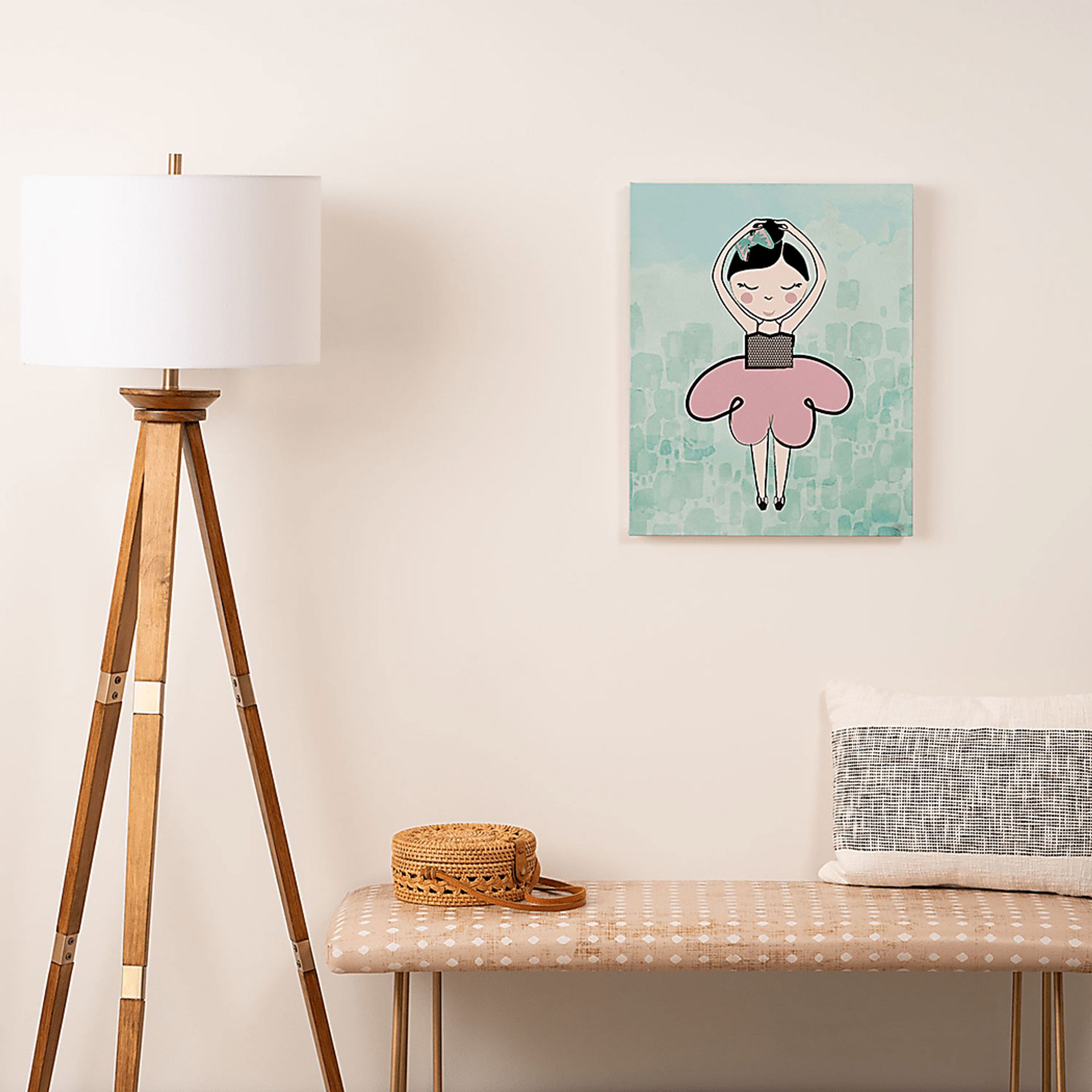 Kids Little Ballerina I Blue Artwork - Image 2