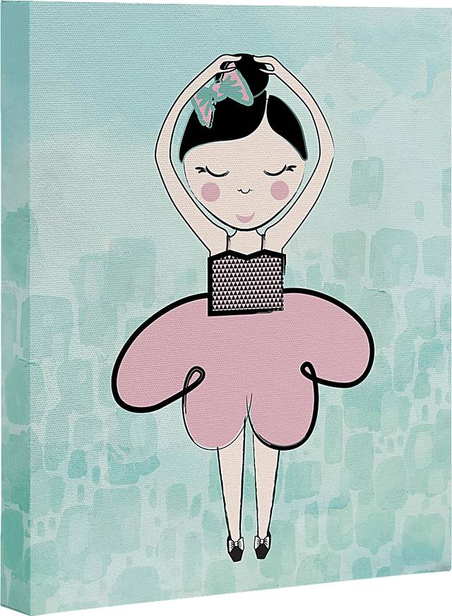 Kids Little Ballerina I Blue Artwork - Thumbnail - Image 1