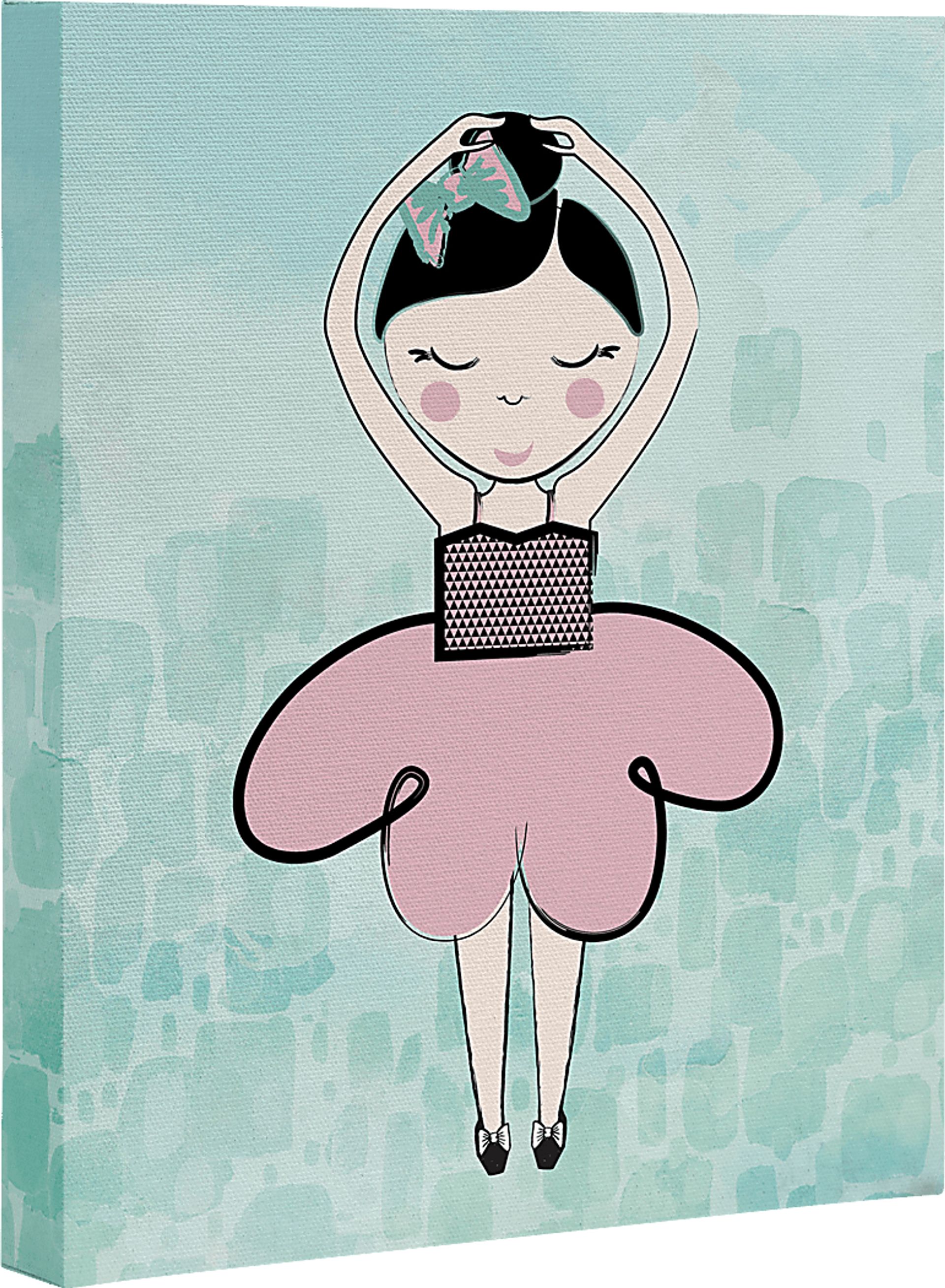 Kids Little Ballerina I Blue Artwork - Image 1
