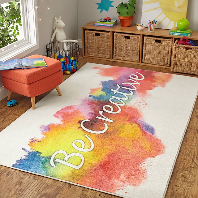 Kids Little Creator Red 3' x 5' Rug - Thumbnail - Image 2