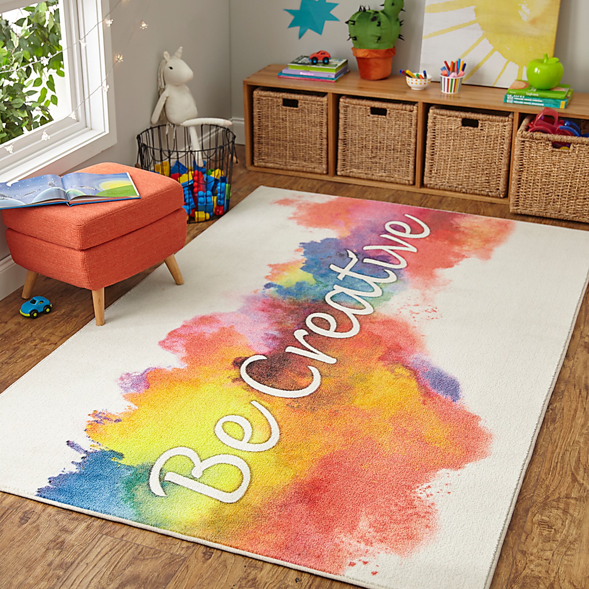 Kids Little Creator Red 3' x 5' Rug - Image 2