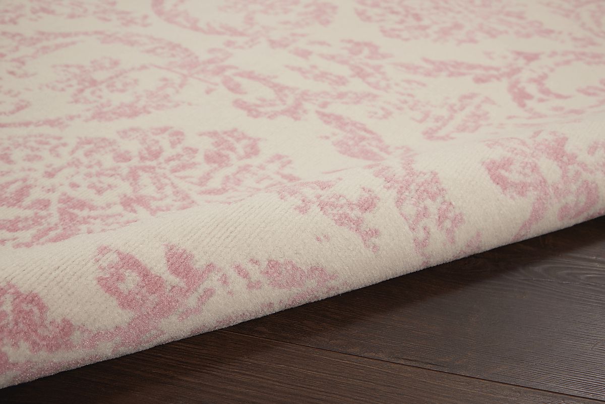 Little Princess Decor Pink Polypropylene Fabric Rug | Rooms to Go