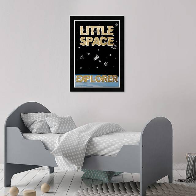 Kids Little Space Child Black Wall Art - Thumbnail - Image 3