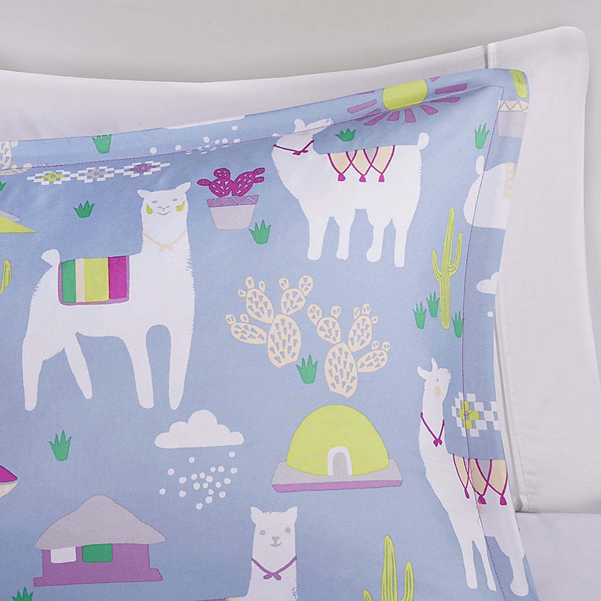 Kids Llama Picnic Lavender 3 Pc Twin Comforter Set - Image 6