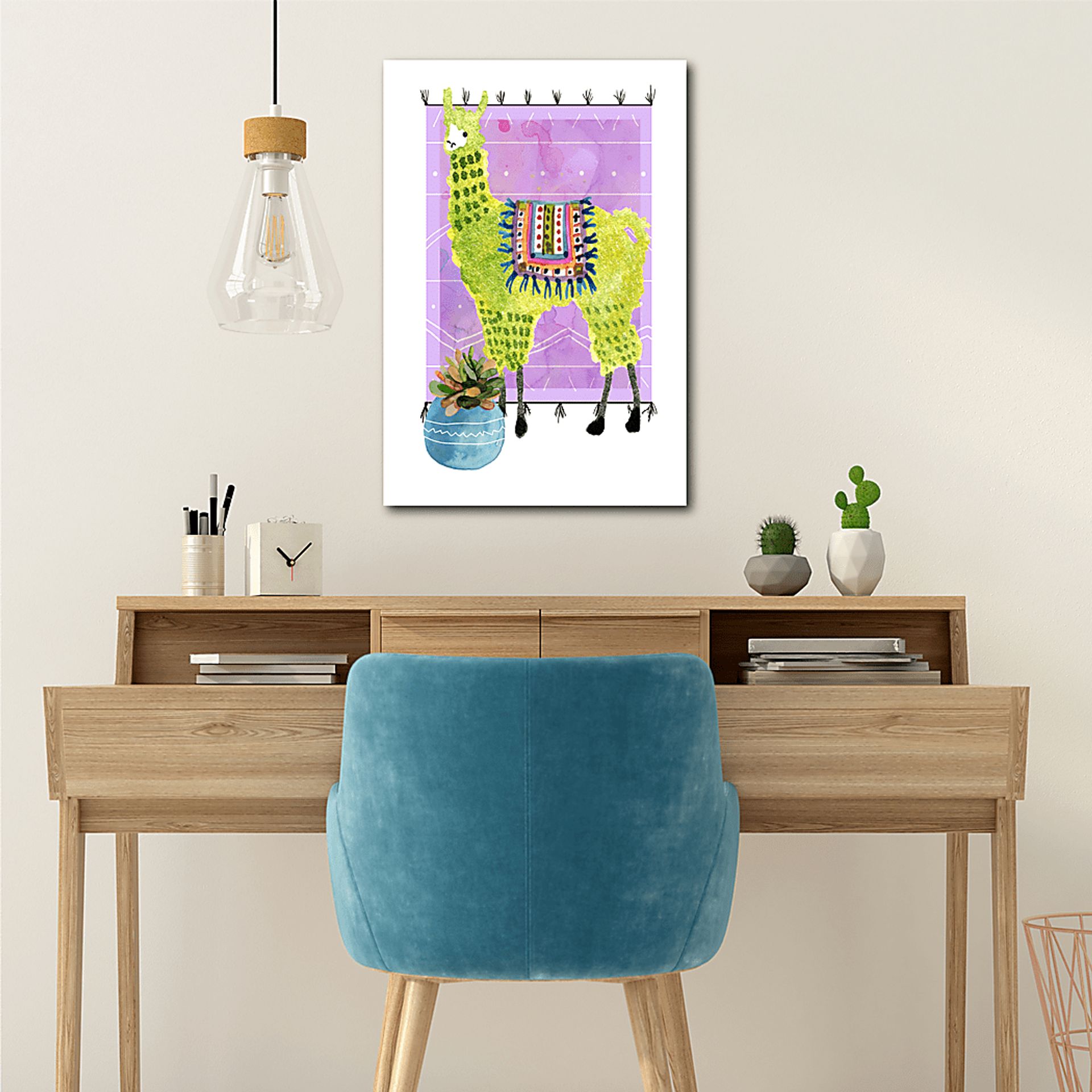 Kids Llama Snip II Purple Artwork - Image 2