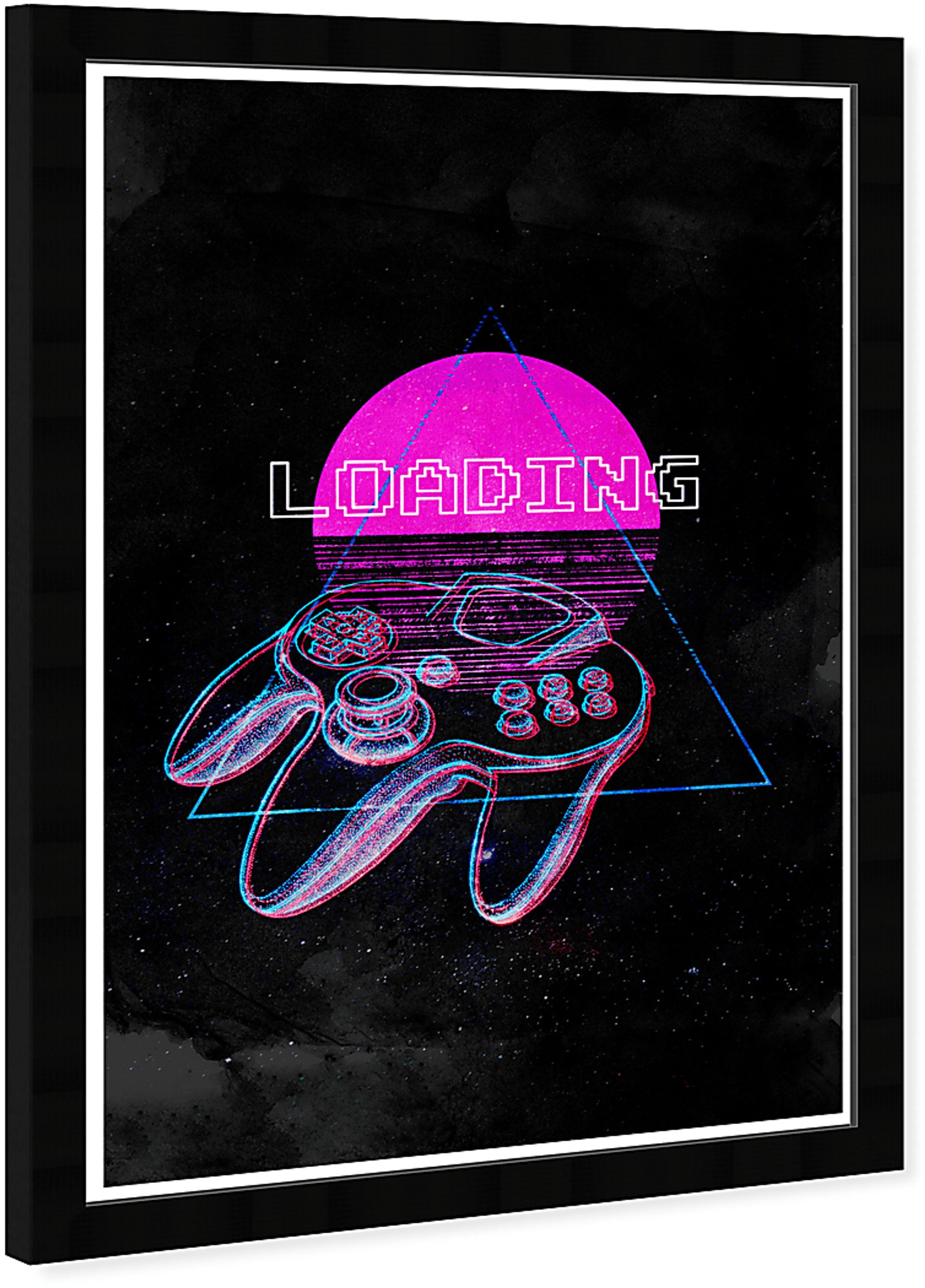 Kids Loading Game Player Black Medium Wall Art - Image 2