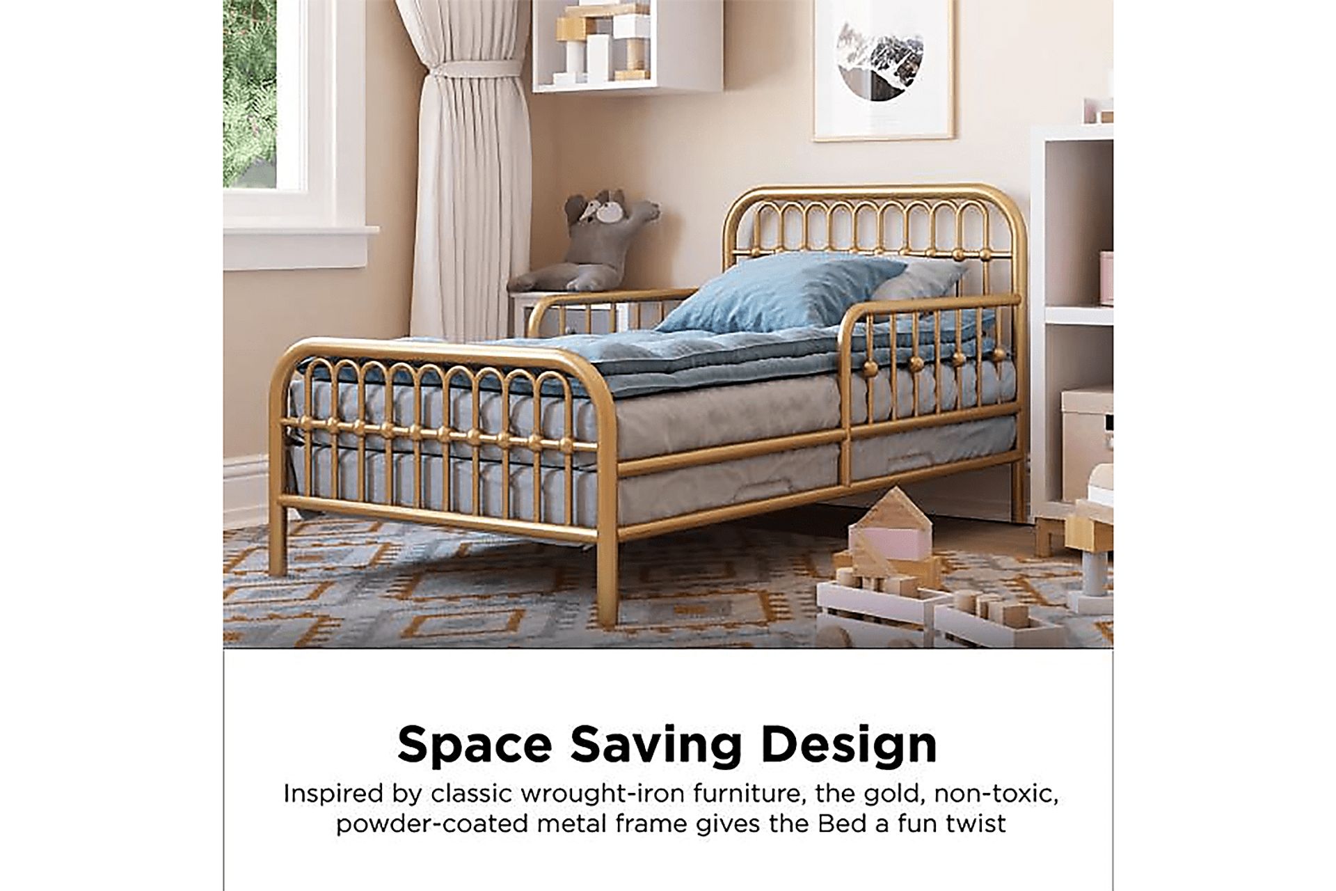 Kids Lolle Gold Toddler Bed - Image 7
