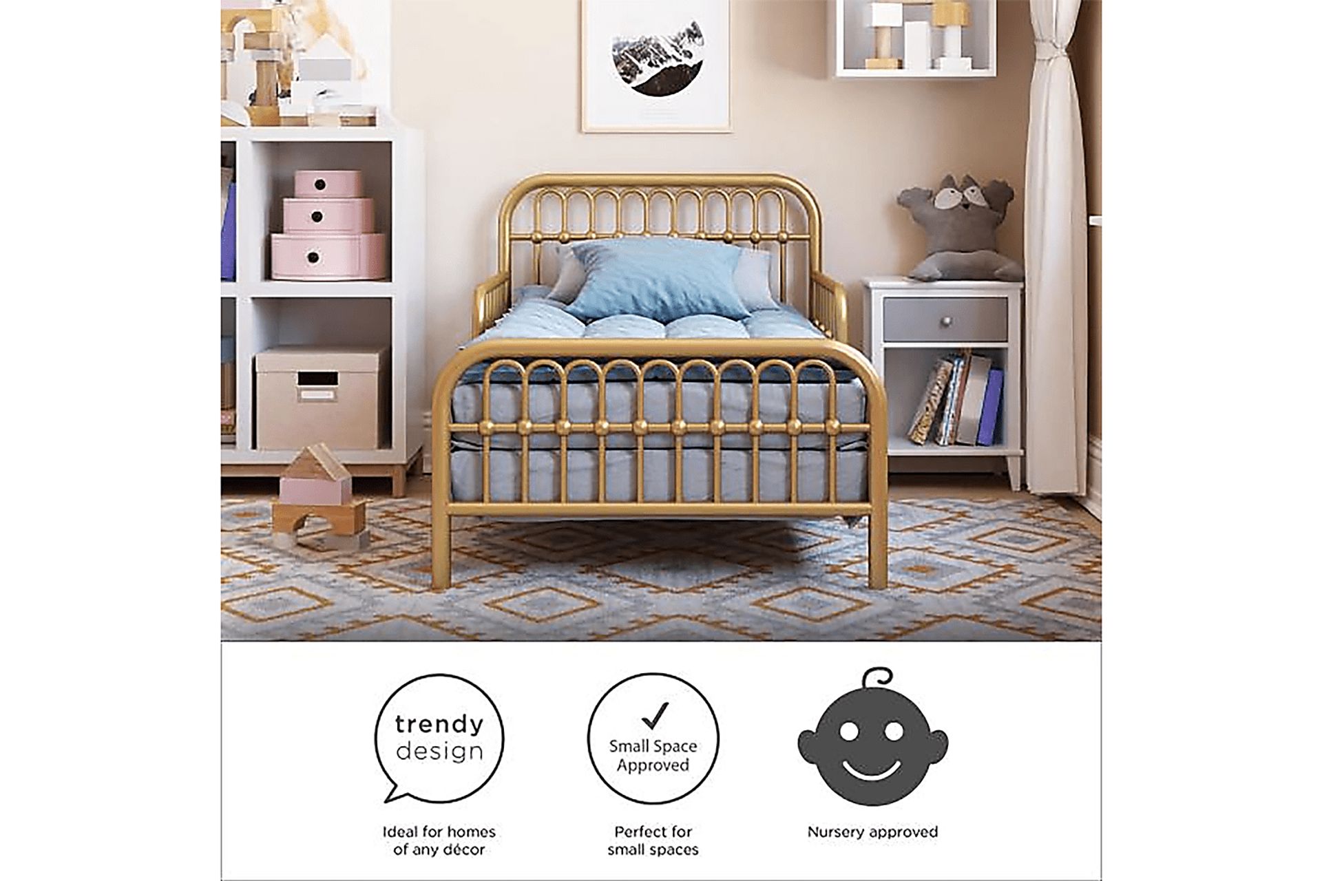 Kids Lolle Gold Toddler Bed - Image 8