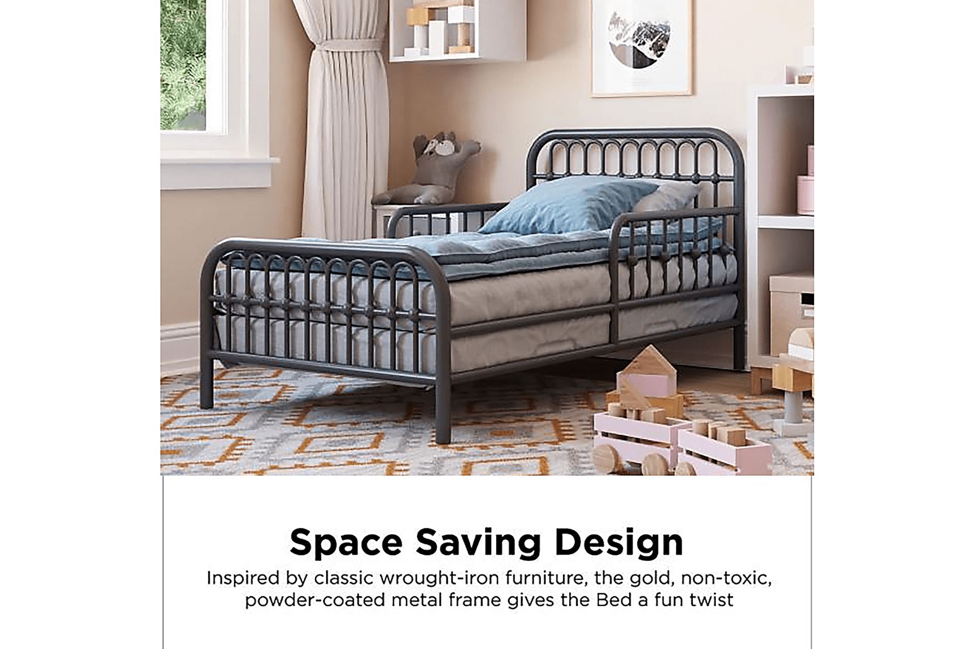 Kids Lolle Gray Toddler Bed - Image 6
