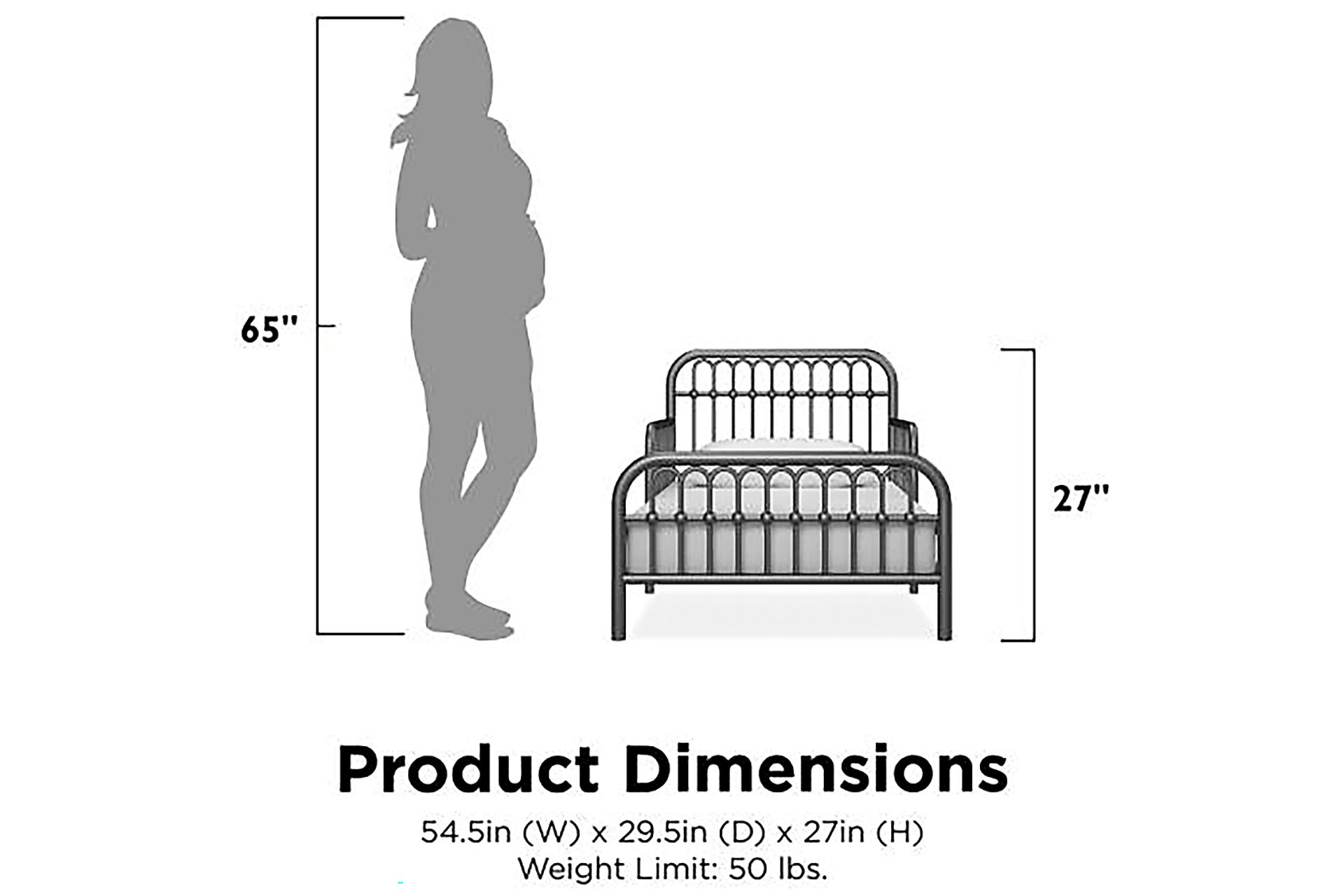 Kids Lolle Gray Toddler Bed - Image 8