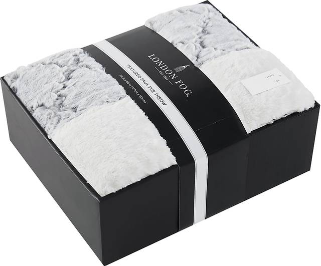Kids Lorvo Gray Faux Fur Throw - Thumbnail - Image 4