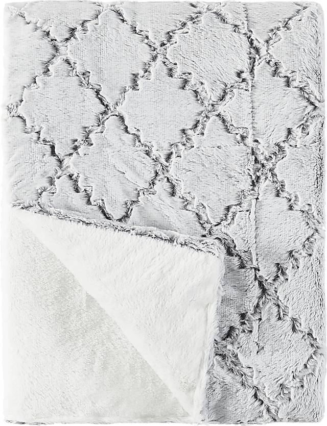 Kids Lorvo Gray Faux Fur Throw - Thumbnail - Image 1