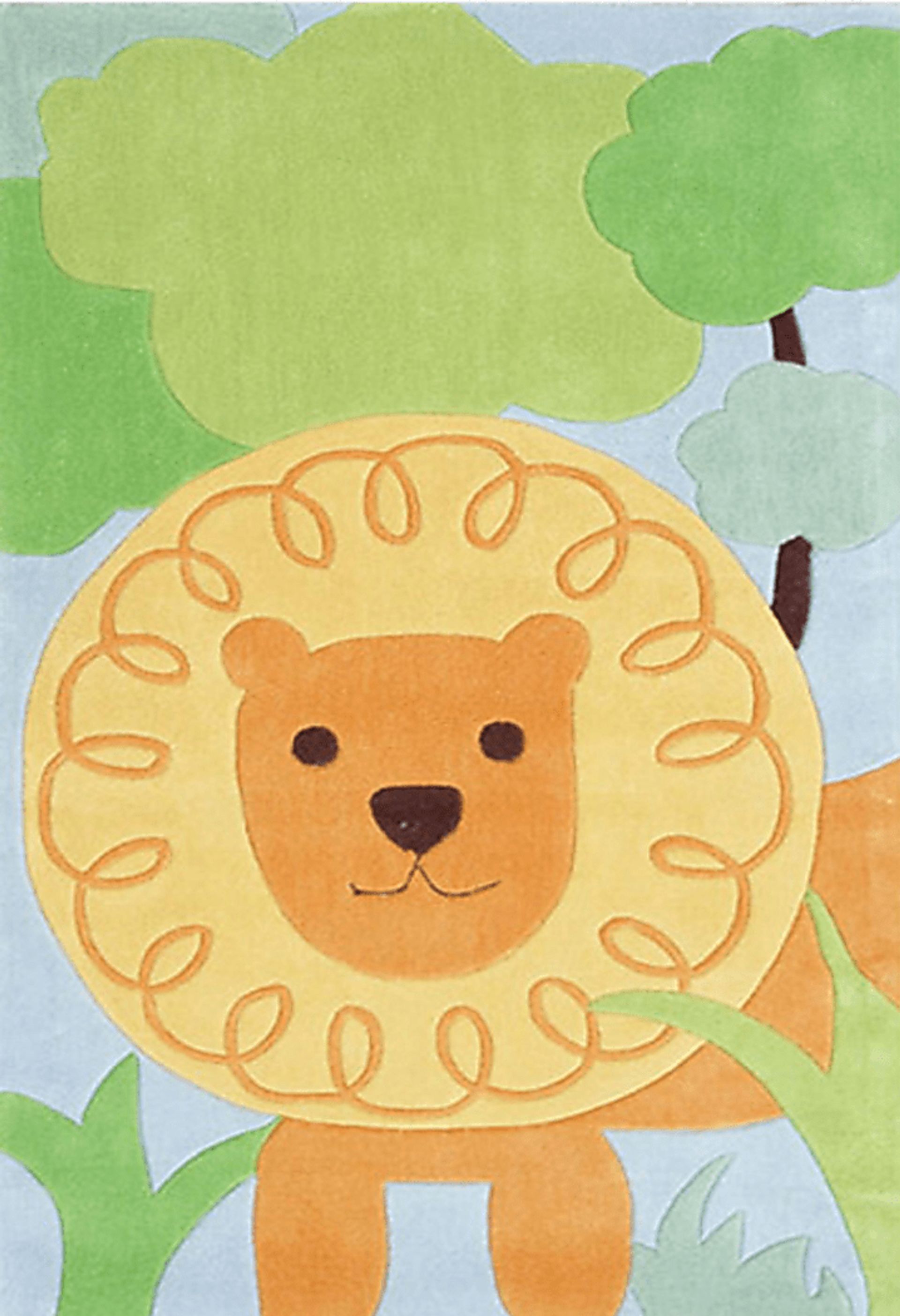 Kids Loud Roar Orange 2'8 x 4'8 Rug - Image 1