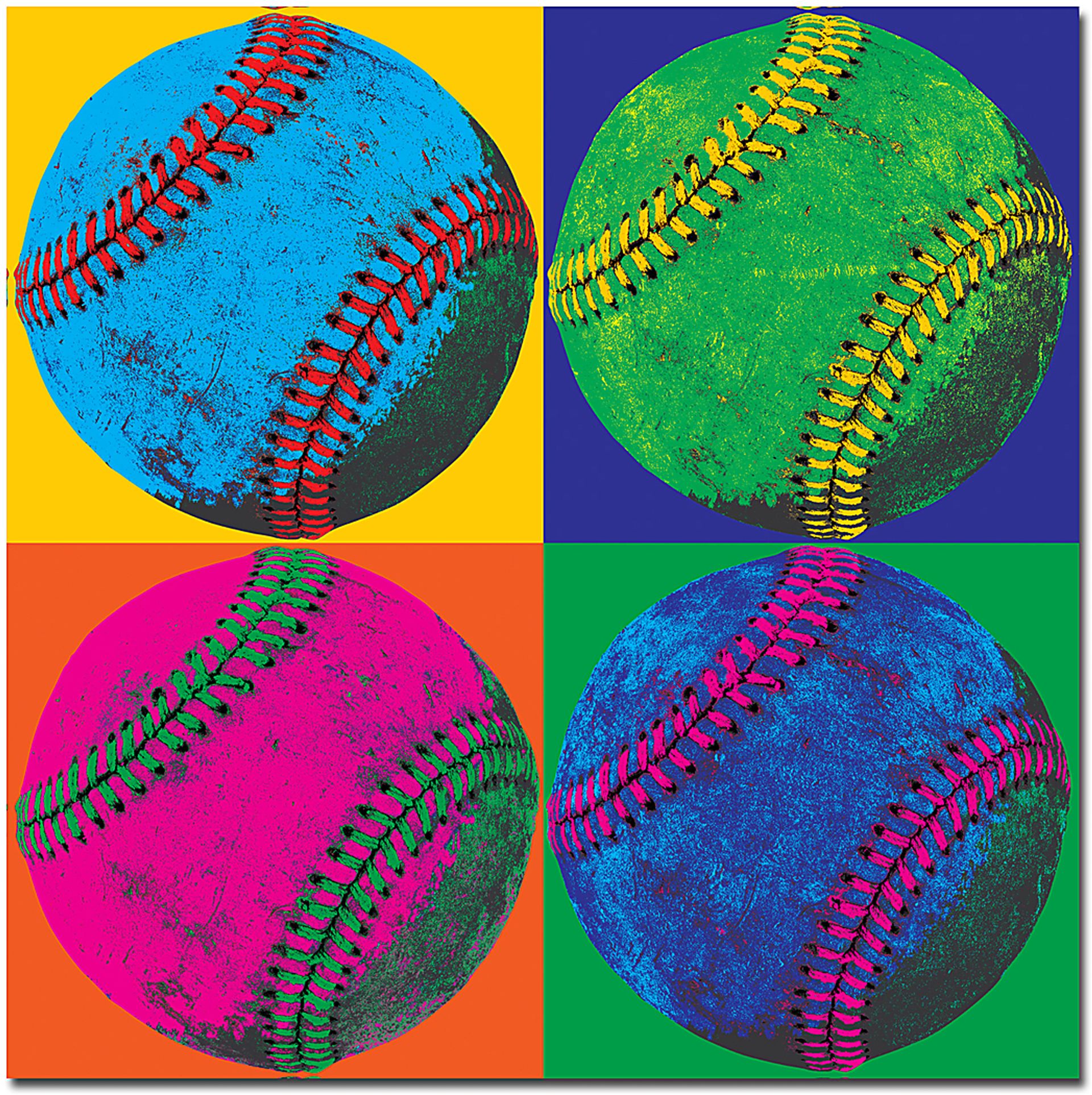 Kids Love Baseball Green Wall Art - Image 1