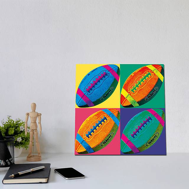 Kids Love Football Blue Wall Art - Thumbnail - Image 2