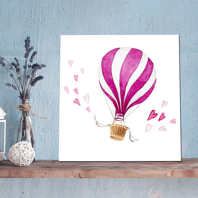 Kids Love Hot Air Balloons White Wall Art - Thumbnail - Image 2
