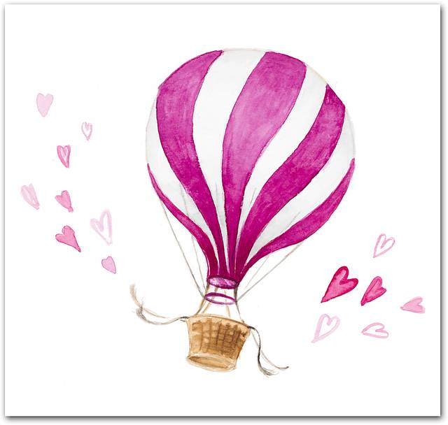 Kids Love Hot Air Balloons White Wall Art - Thumbnail - Image 1