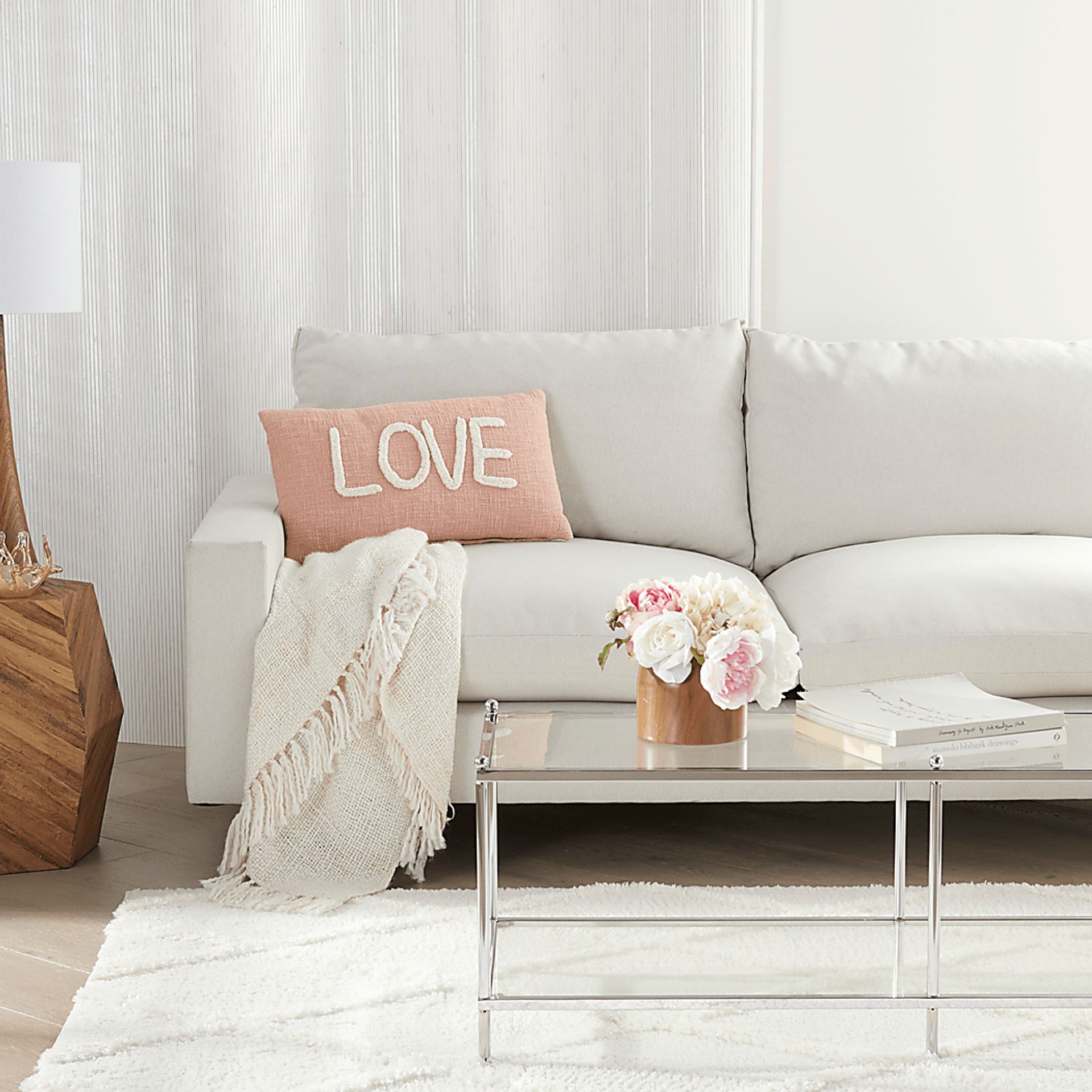 Kids Loving Lane Blush Throw Pillow - Image 5