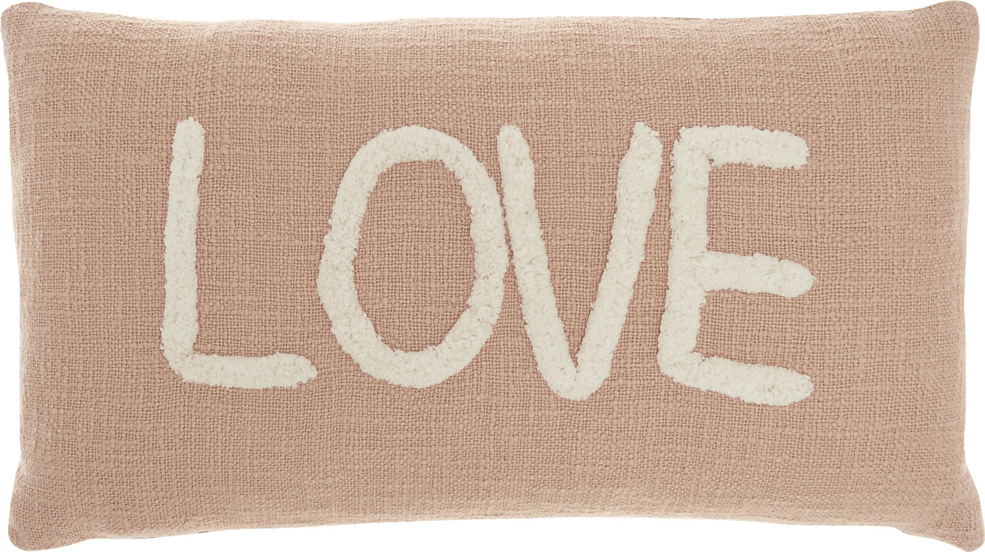 Kids Loving Lane Blush Throw Pillow - Image 1