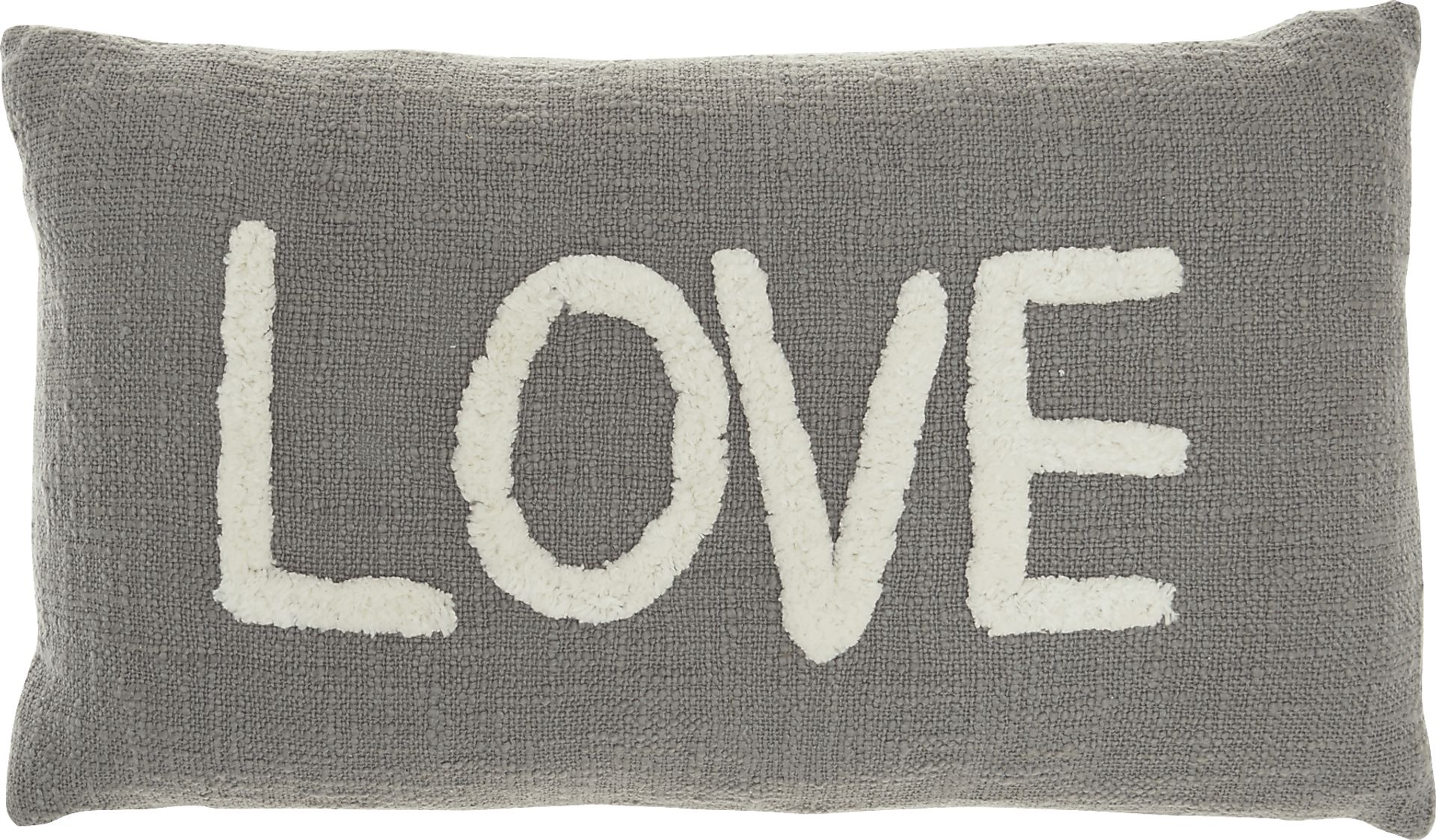 Kids Loving Lane Gray Throw Pillow - Image 1