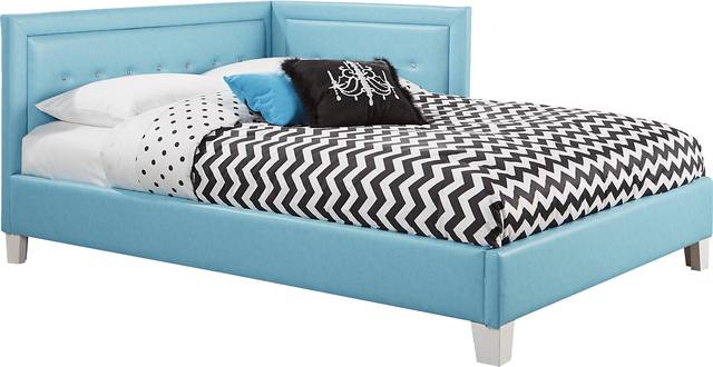 Kids Lucie Blue 3 Pc Full Corner Bed - Thumbnail - Image 1