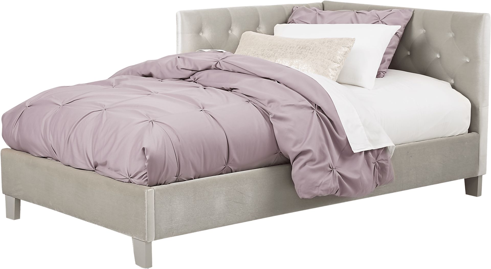 Kids Lucie Champagne 3 Pc Twin Corner Bed - Image 1